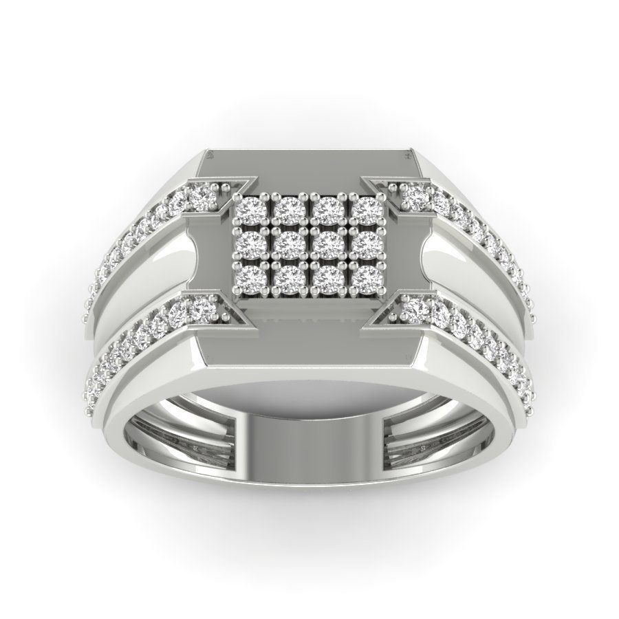 Solitaire wedding engagement ring 3D print model 3D print model_16