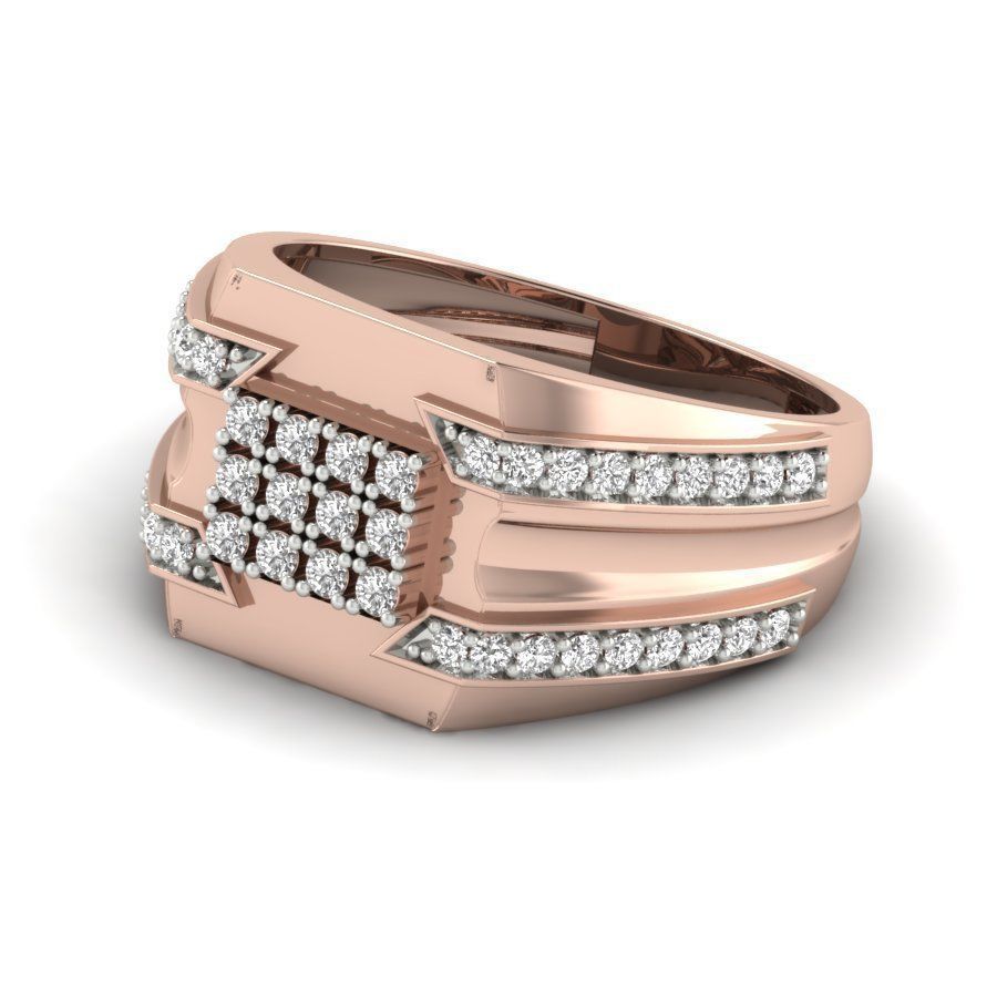 Solitaire wedding engagement ring 3D print model 3D print model_19