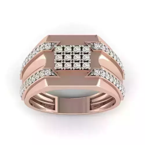 Solitaire wedding engagement ring 3D print model 3D print model