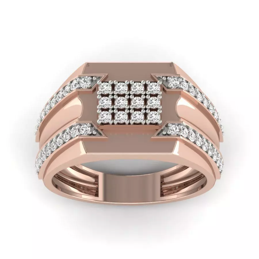 Solitaire wedding engagement ring 3D print model 3D print model_0