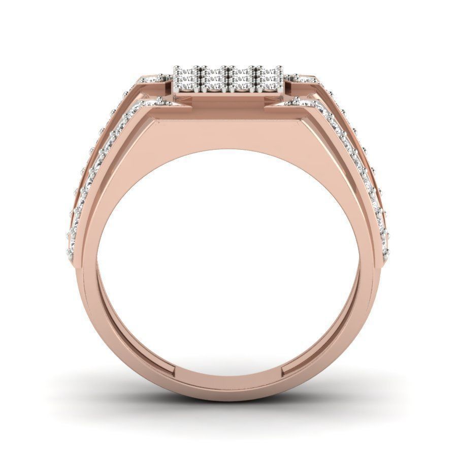 Solitaire wedding engagement ring 3D print model 3D print model_12