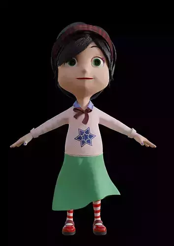 mary adventure Low-poly 3D model