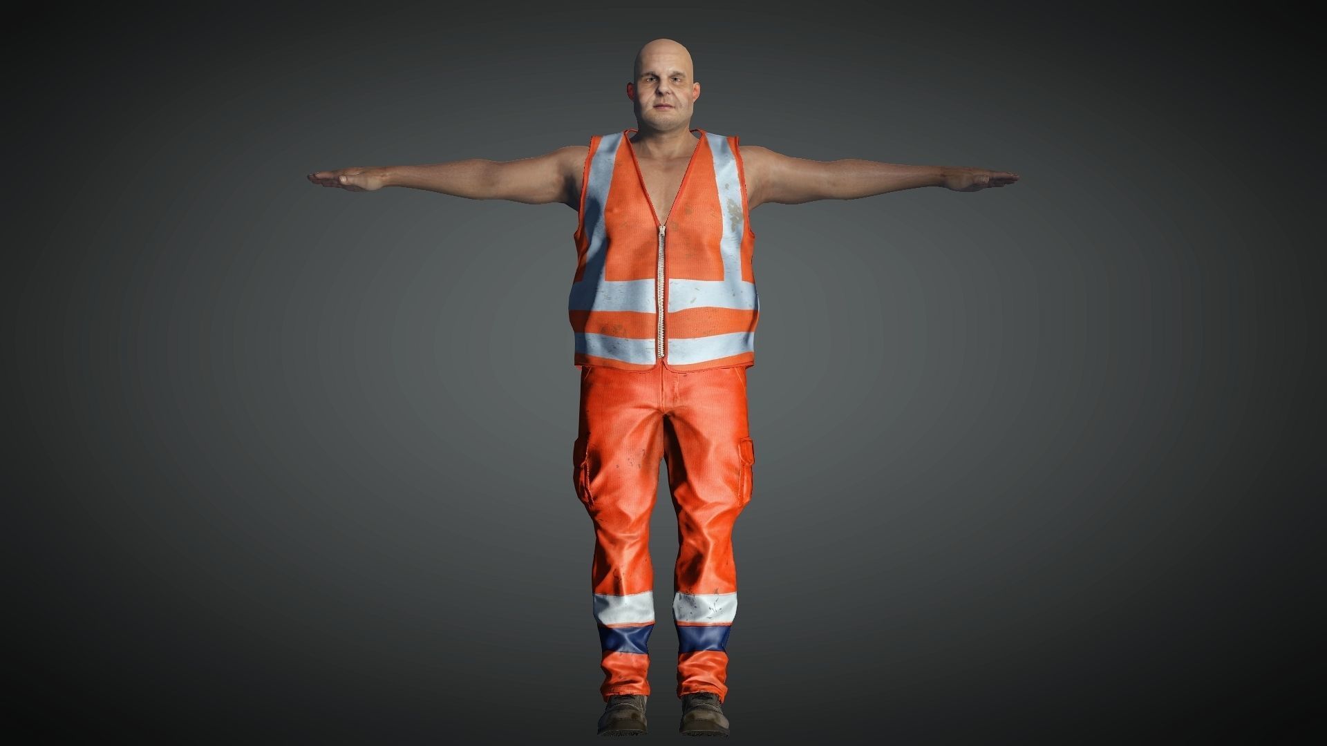 AAA Realistic Male Character 08 Low-poly 3D model_6