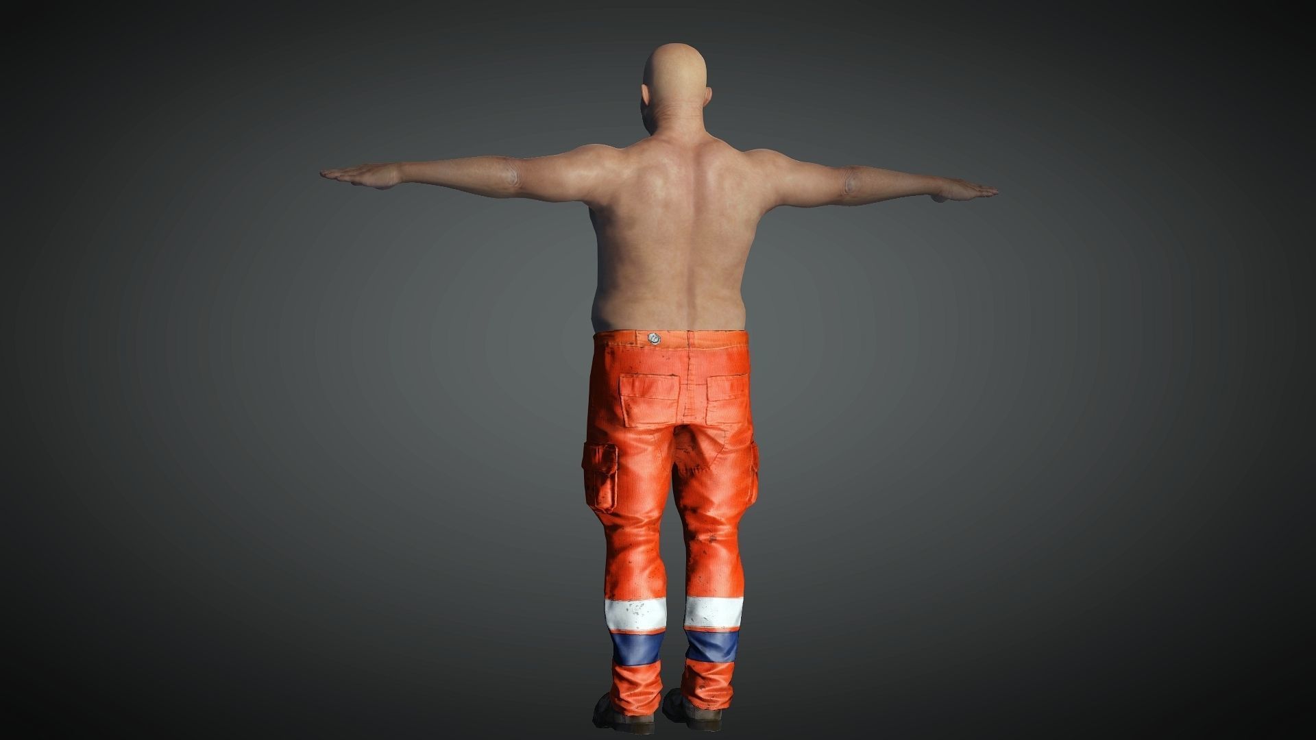AAA Realistic Male Character 08 Low-poly 3D model_12