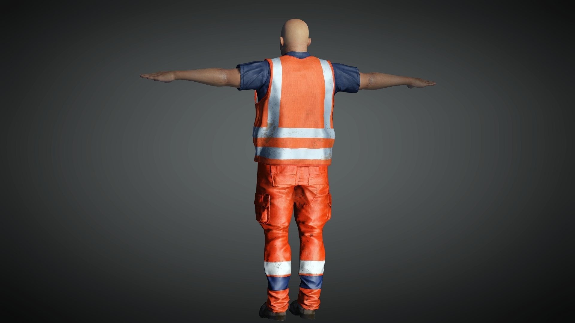 AAA Realistic Male Character 08 Low-poly 3D model_10