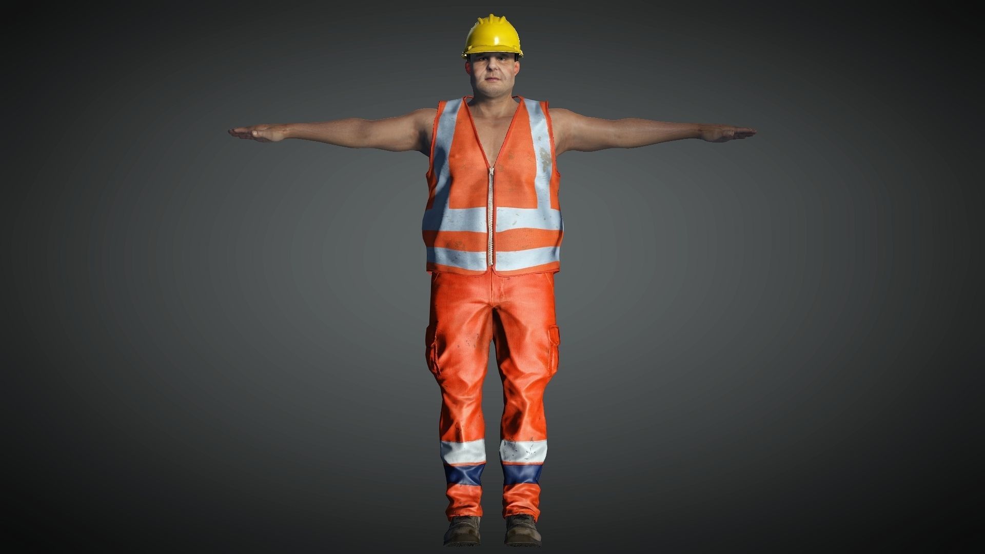 AAA Realistic Male Character 08 Low-poly 3D model_7