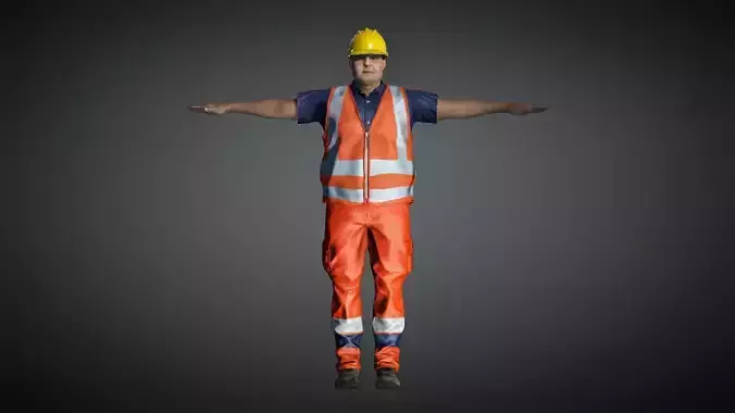 AAA Realistic Male Character 08 Low-poly 3D model