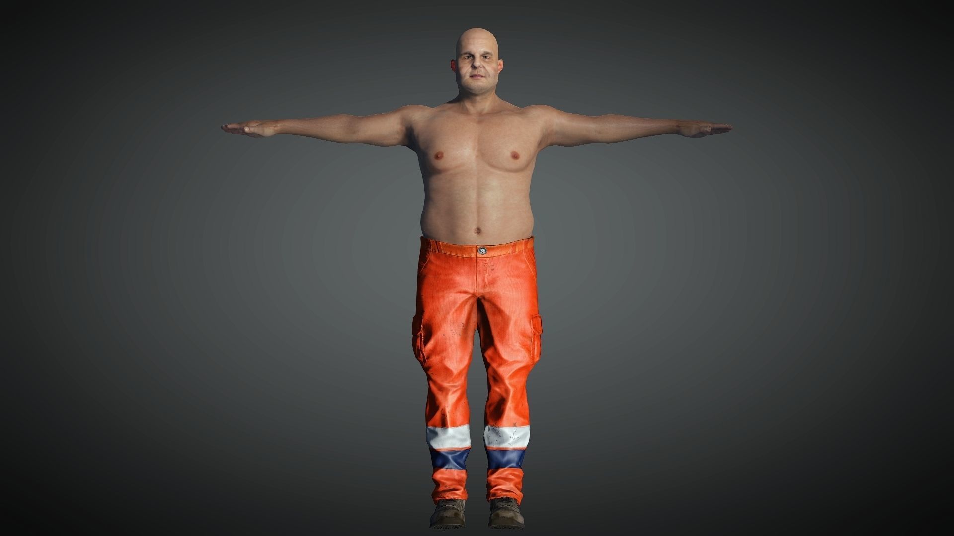 AAA Realistic Male Character 08 Low-poly 3D model_5
