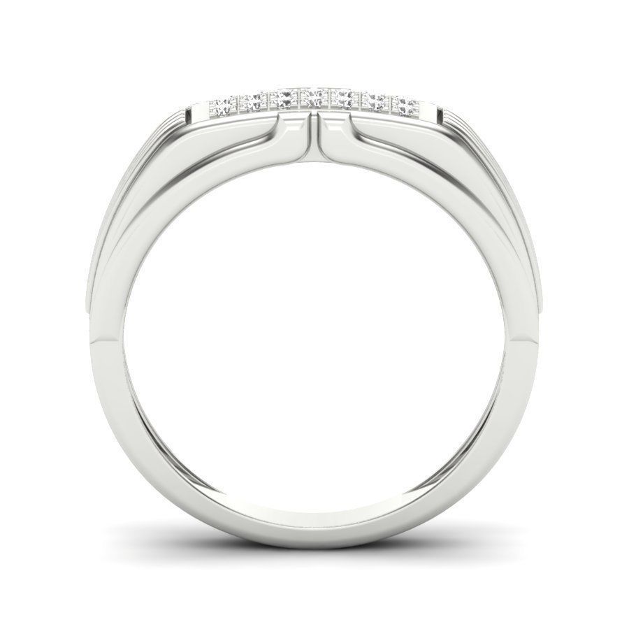 Diamond solitaire wedding engagement ring 3D print model 3D print model_15