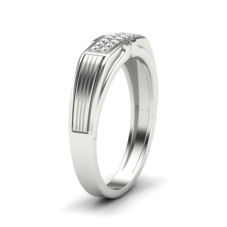 Diamond solitaire wedding engagement ring 3D print model 3D print model_7