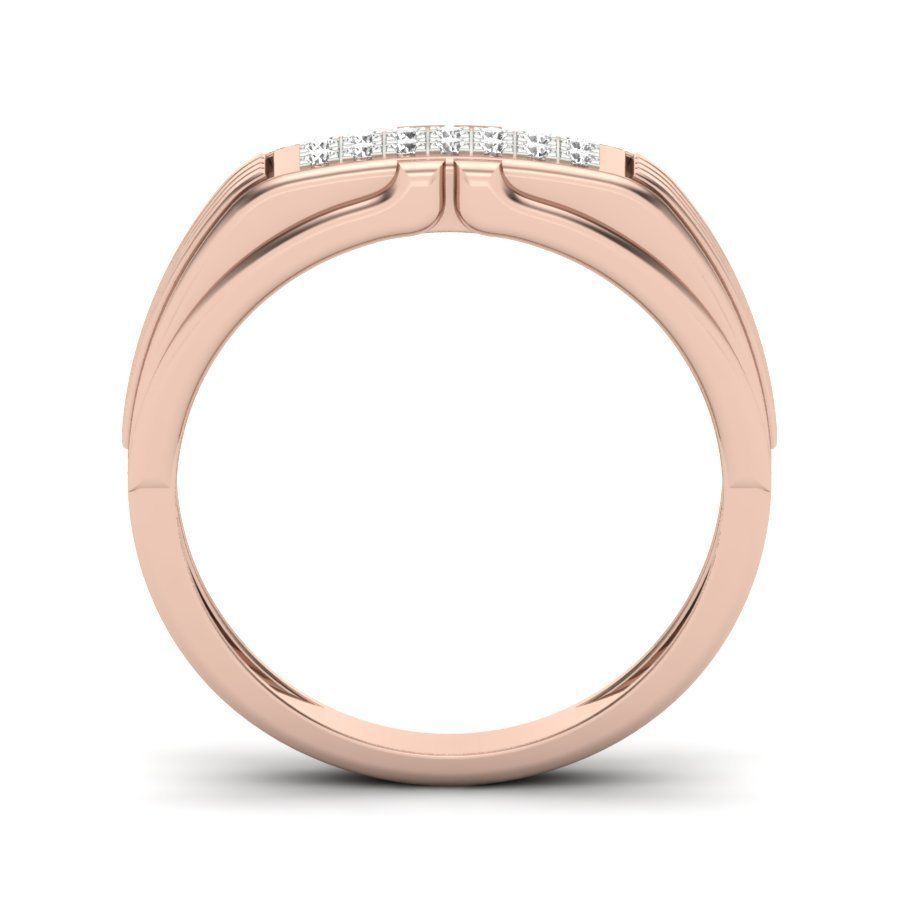 Diamond solitaire wedding engagement ring 3D print model 3D print model_10