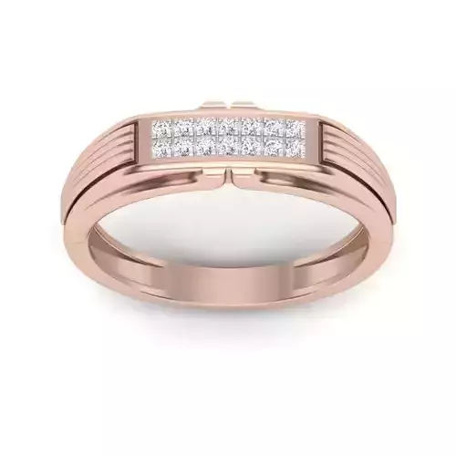  Diamond solitaire wedding engagement ring 3D print model