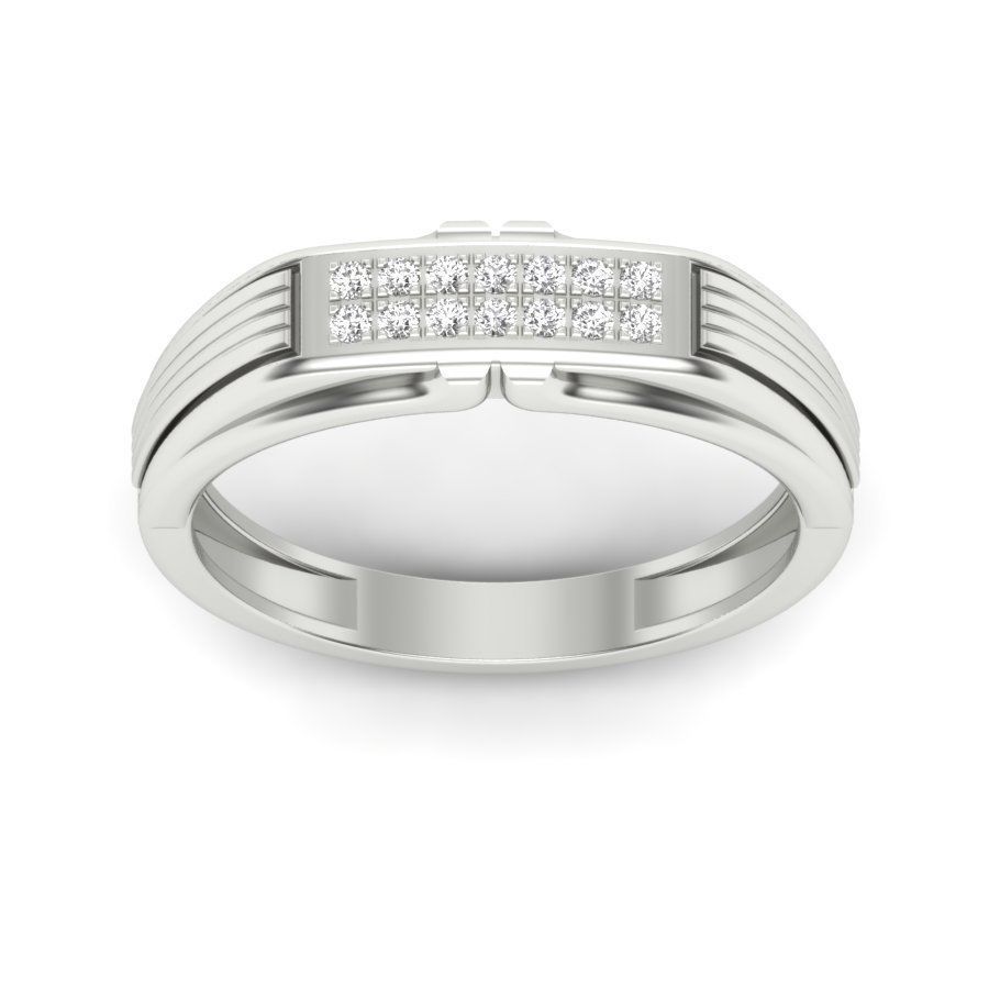 Diamond solitaire wedding engagement ring 3D print model 3D print model_14