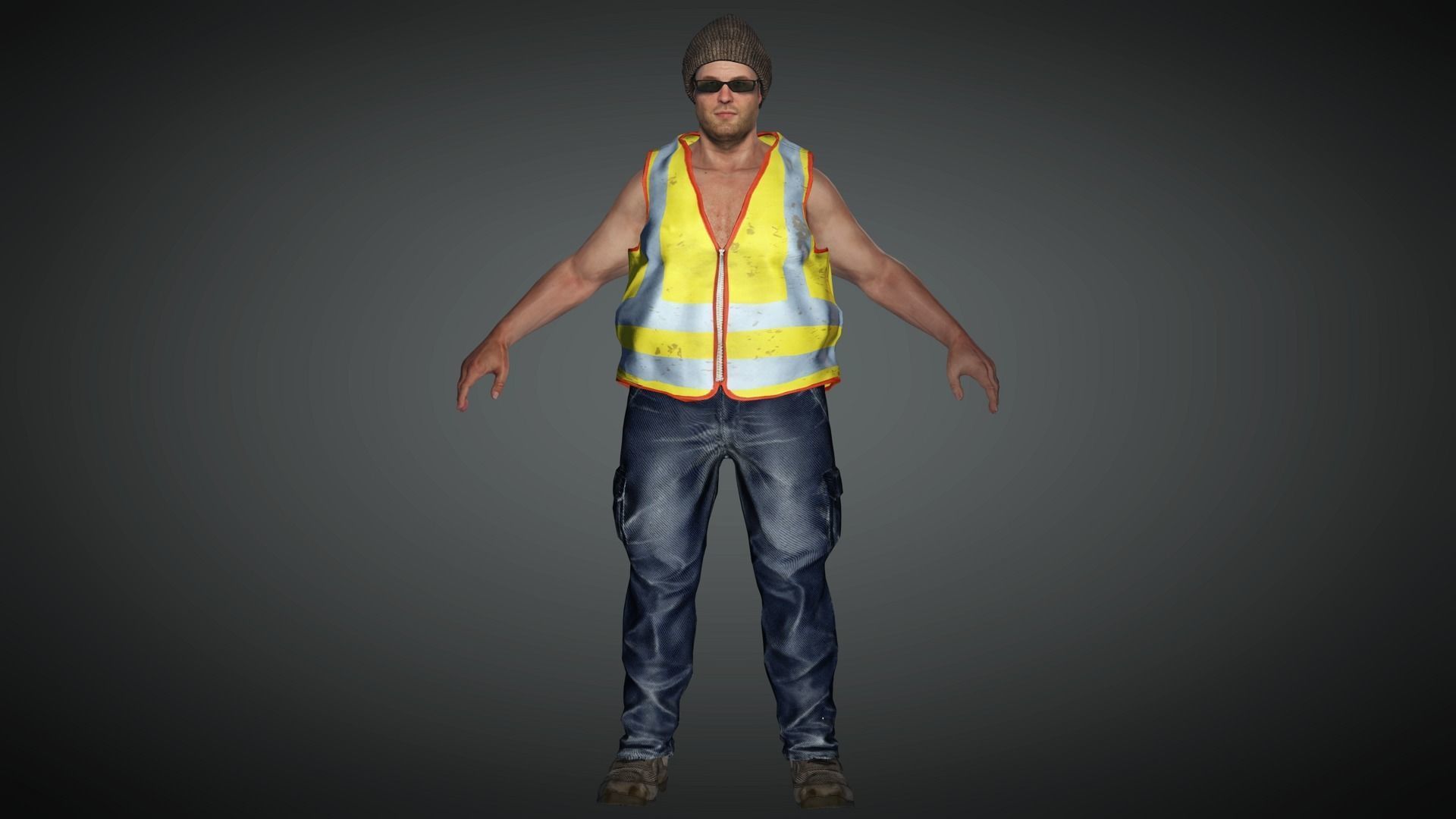 AAA Realistic Male Character 09 Low-poly 3D model_8