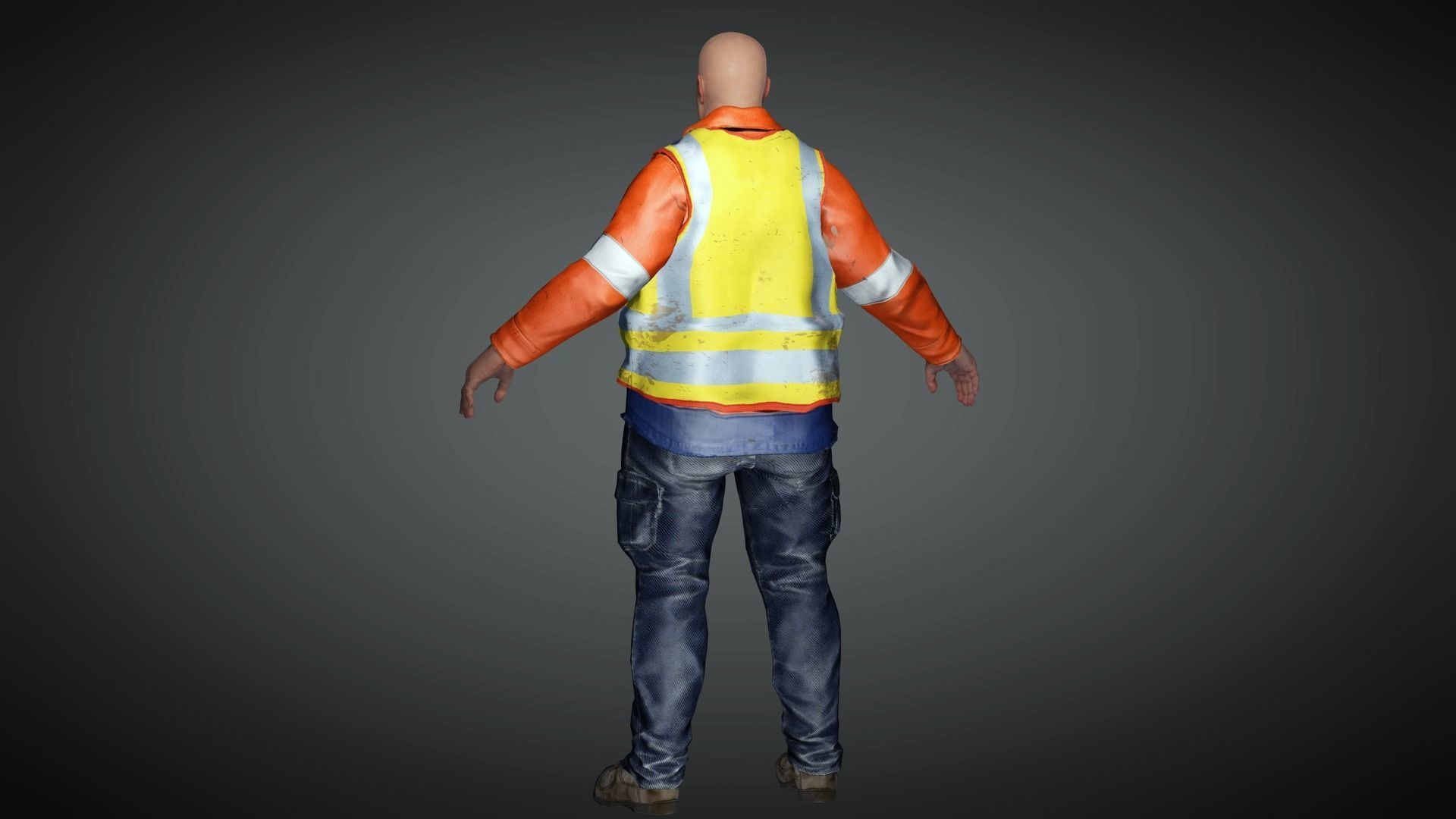 AAA Realistic Male Character 09 Low-poly 3D model_11