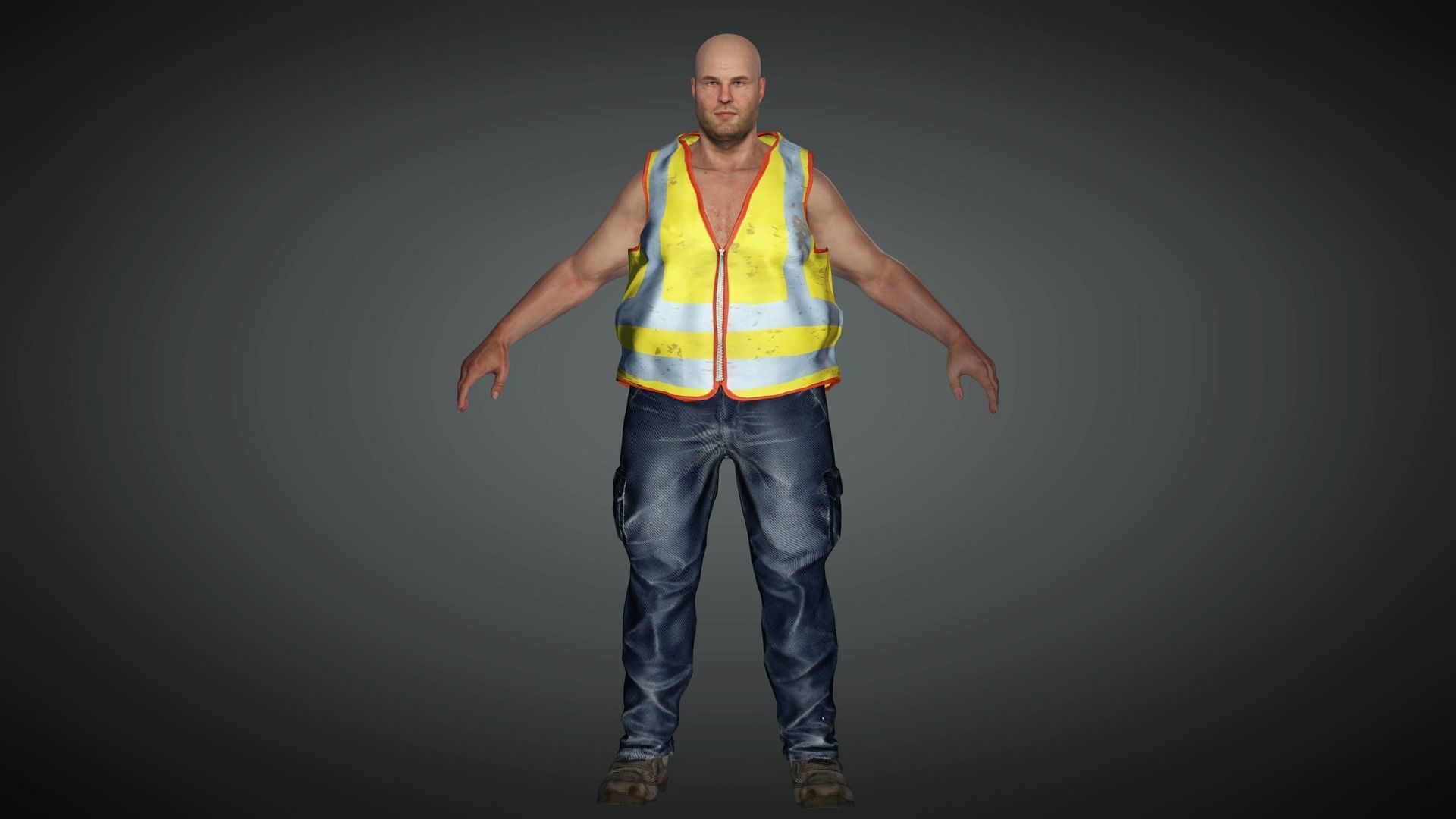 AAA Realistic Male Character 09 Low-poly 3D model_7