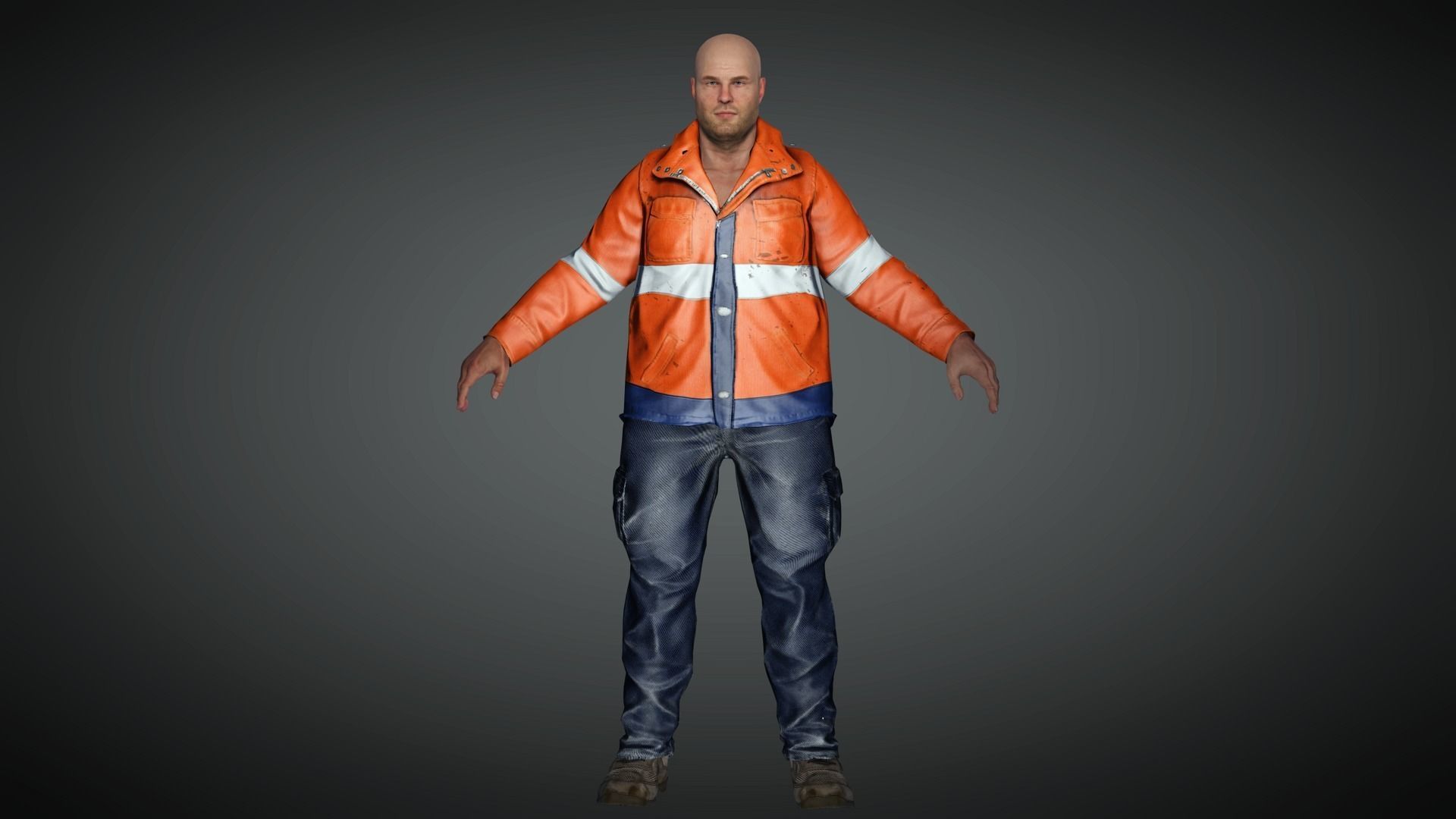 AAA Realistic Male Character 09 Low-poly 3D model_4