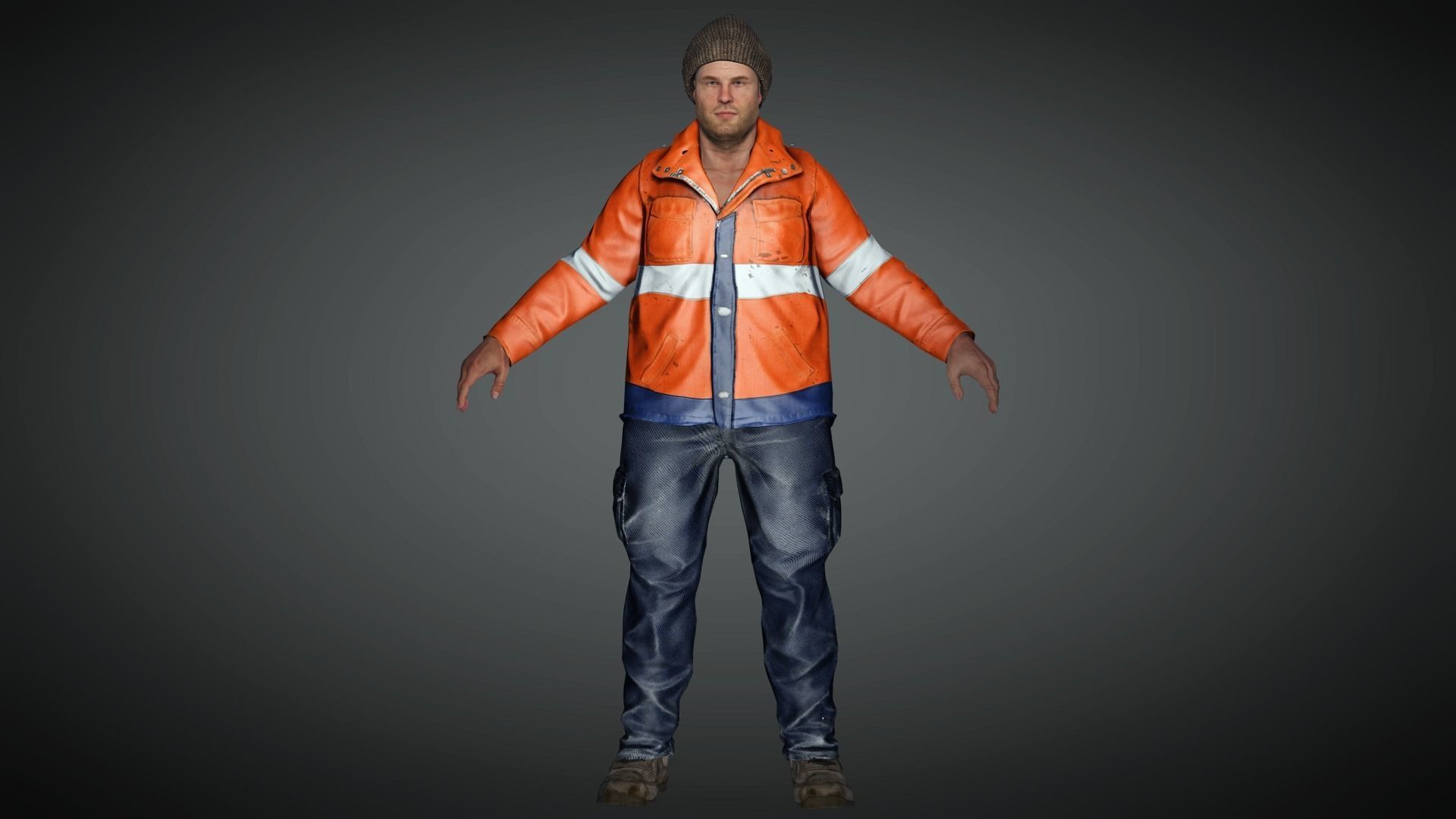 AAA Realistic Male Character 09 Low-poly 3D model_5