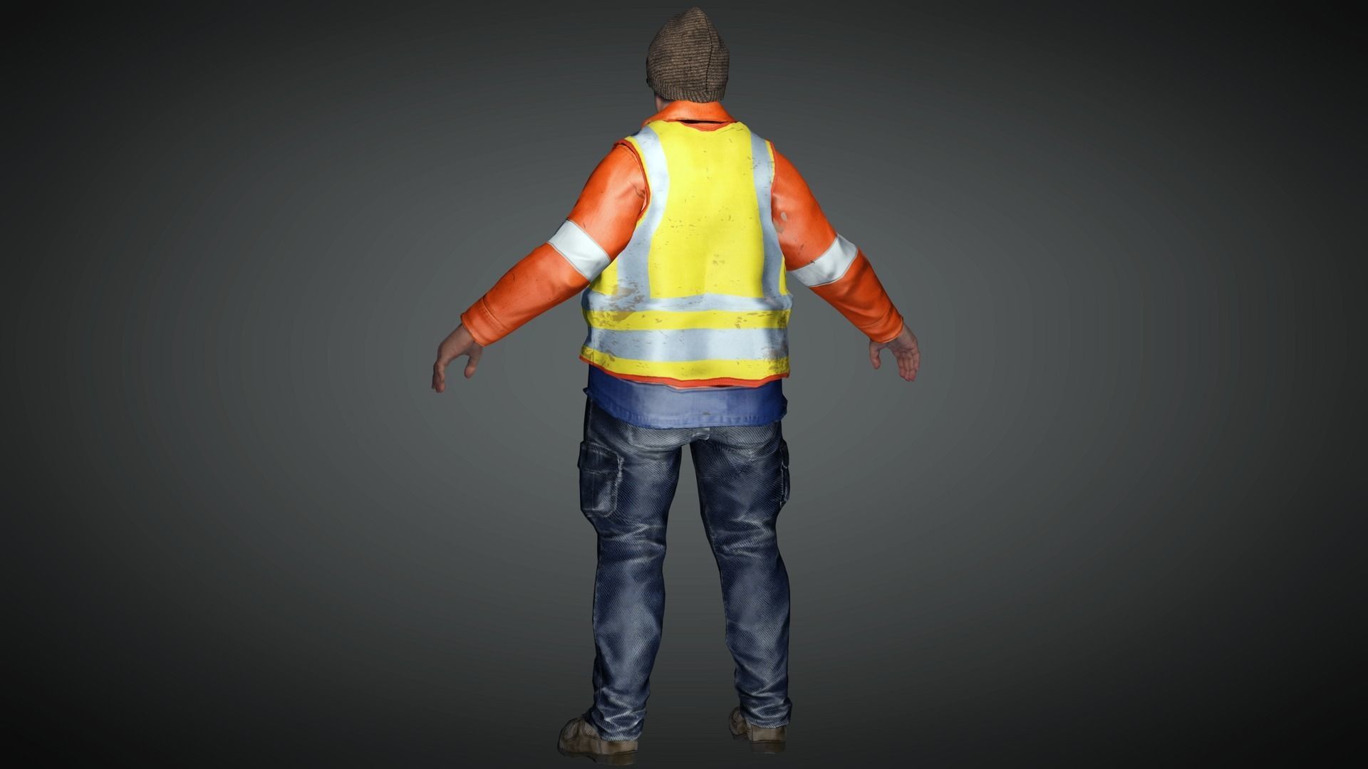 AAA Realistic Male Character 09 Low-poly 3D model_10