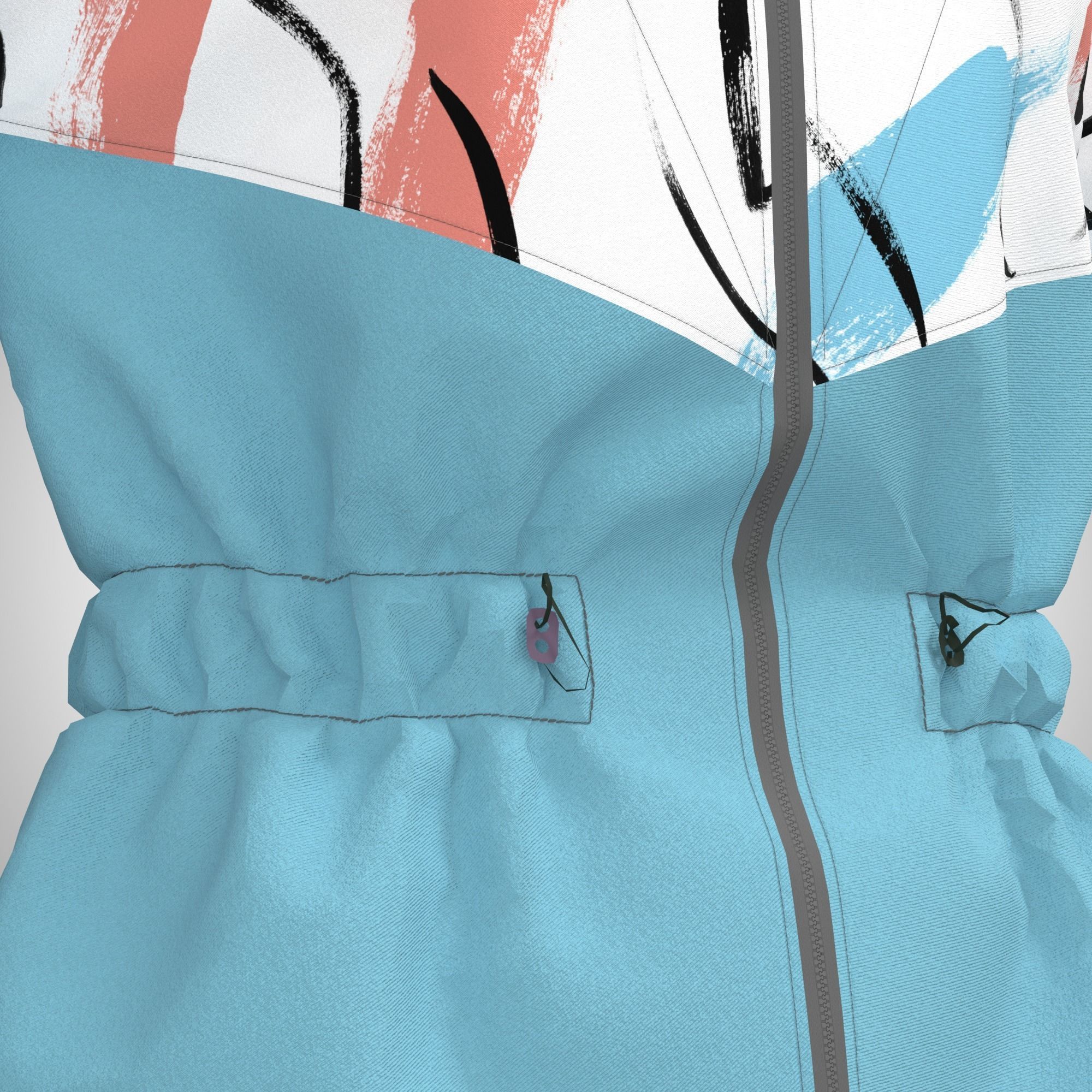 Ladies anorak jacket 3D model_3
