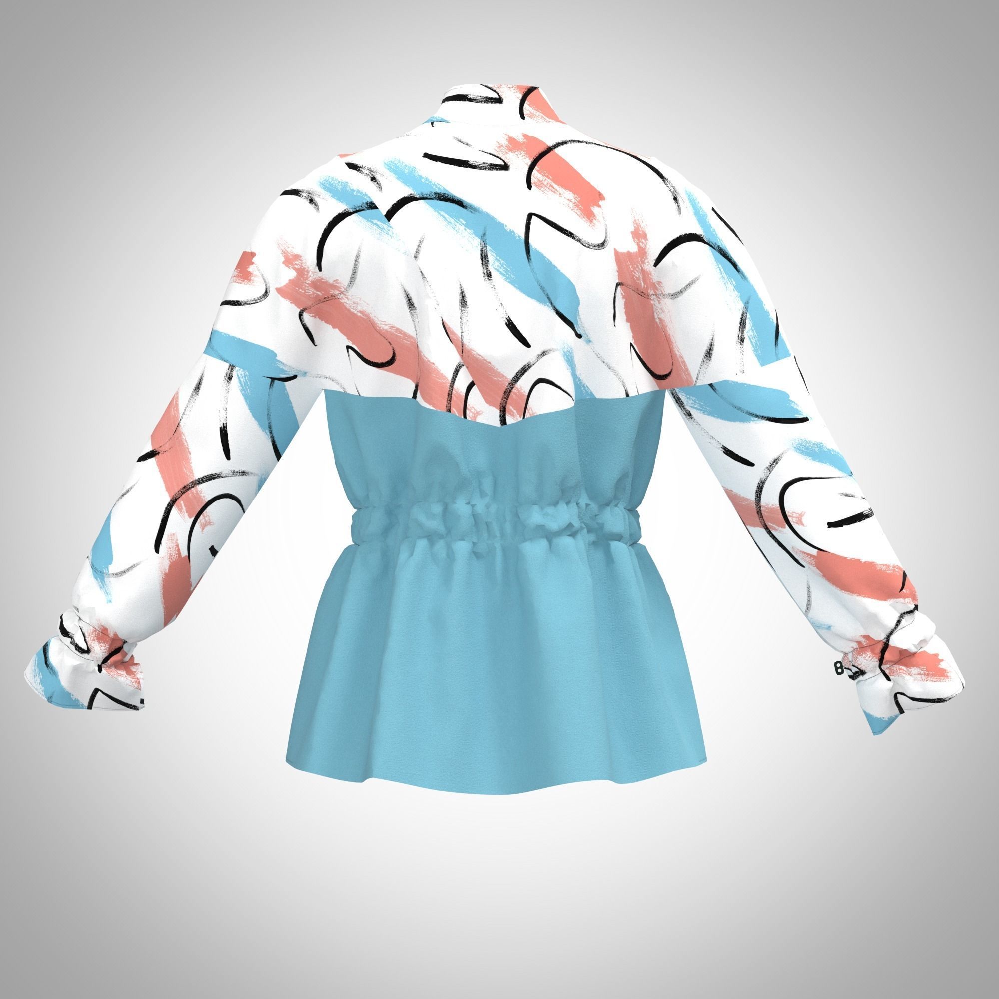 Ladies anorak jacket 3D model_7