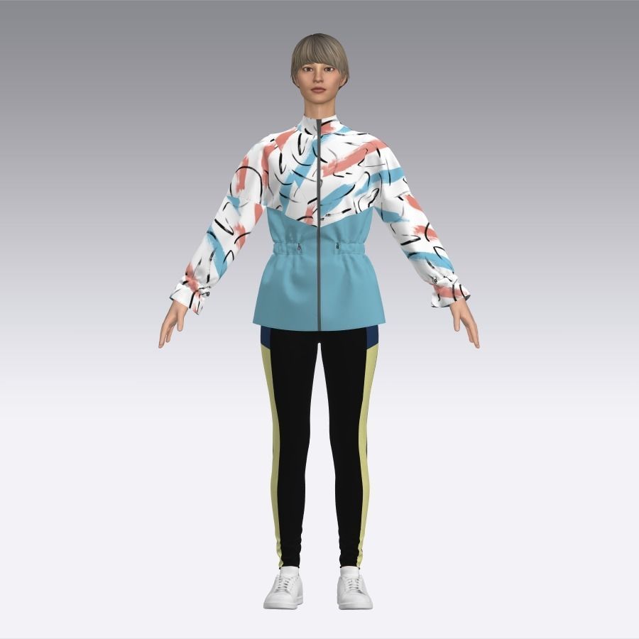 Ladies anorak jacket 3D model_18