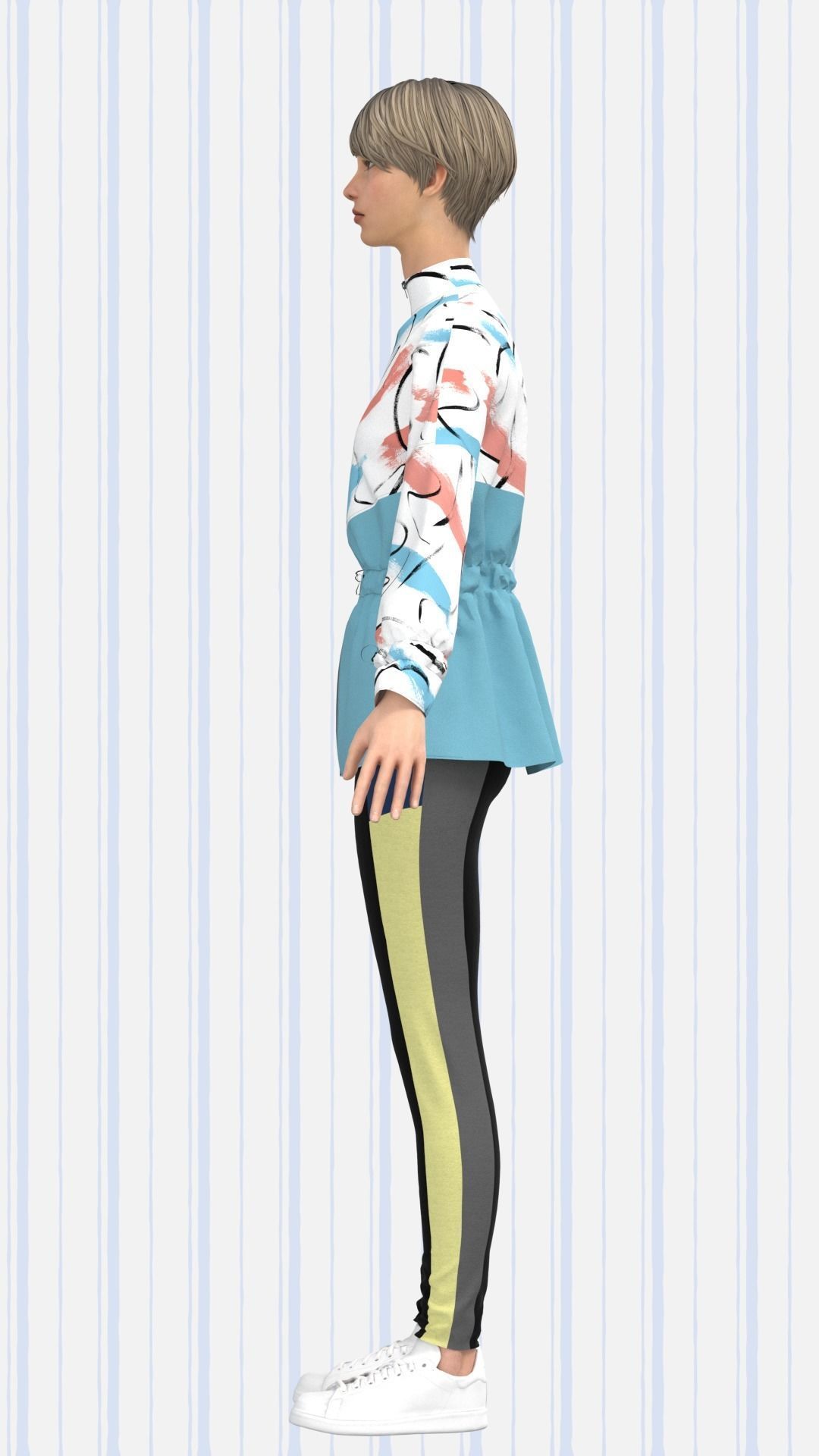 Ladies anorak jacket 3D model_5