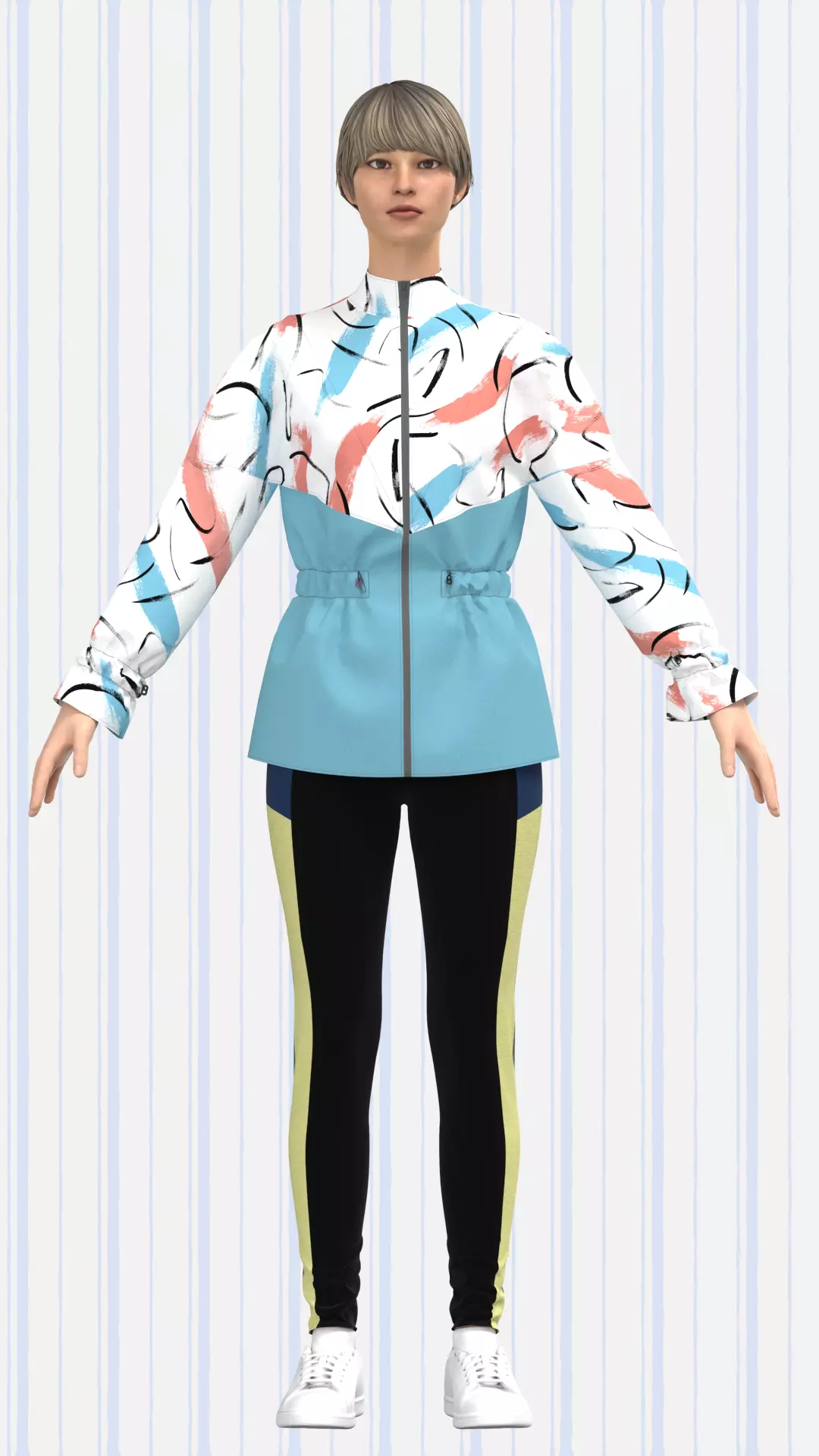Ladies anorak jacket 3D model_0