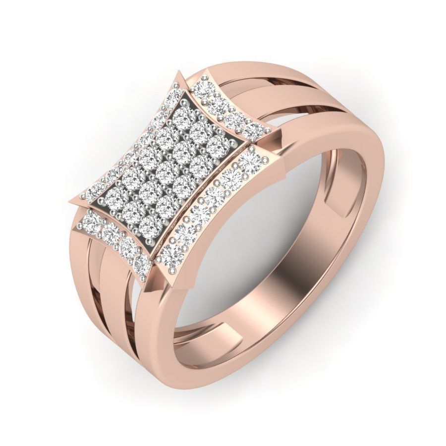 Women solitaire ring 3dm stl render detail 3D print model 3D print model_9