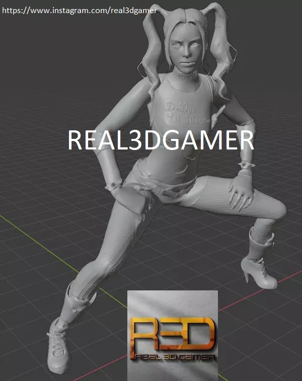 Harley Quinn Twerking STL 3D Model Collectible For Professionals 3D print model_0