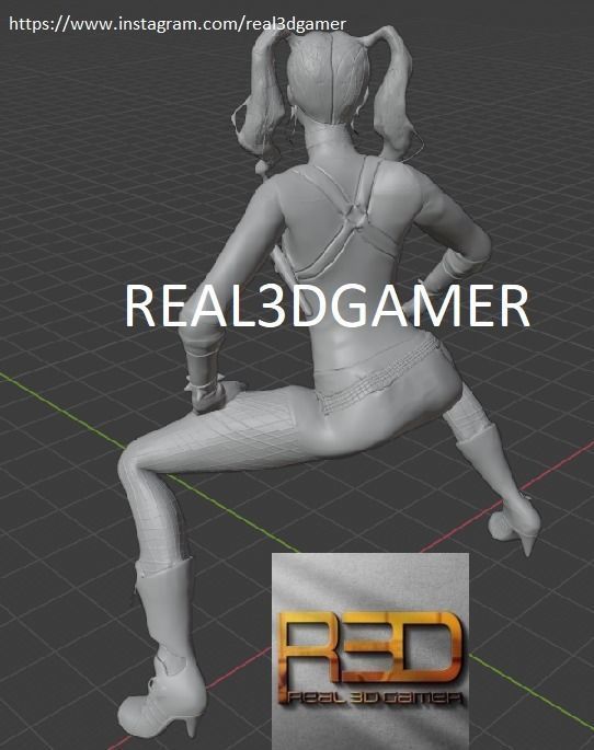 Harley Quinn Twerking STL 3D Model Collectible For Professionals 3D print model_1