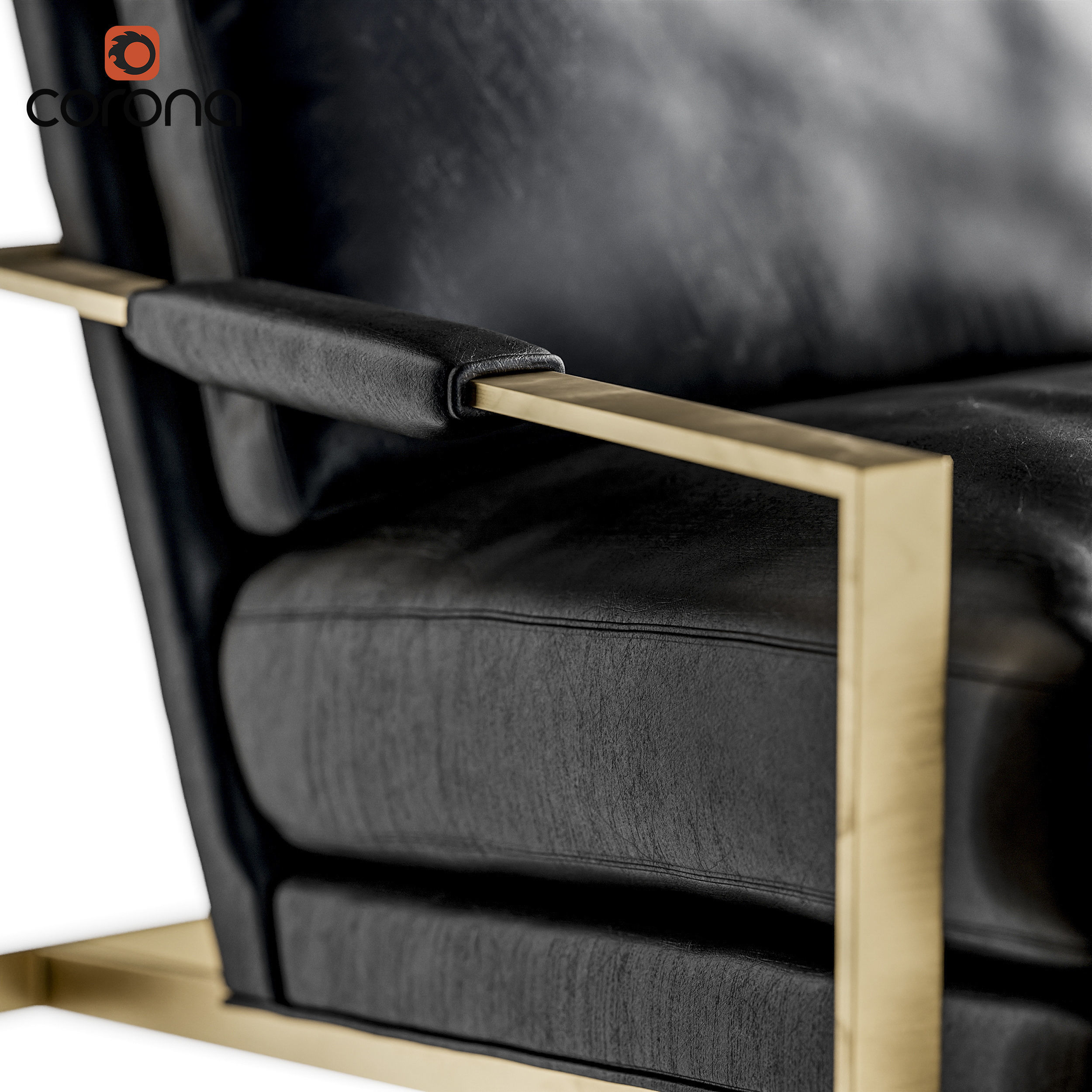 Metal Frame Armchair 3D model_2