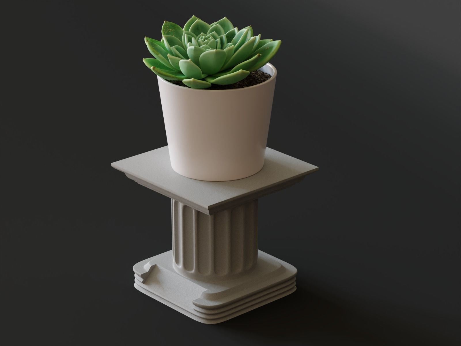 pedestal 01 3D print model_2