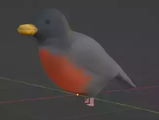 Low Poly American Robin Bird Free low-poly 3D model