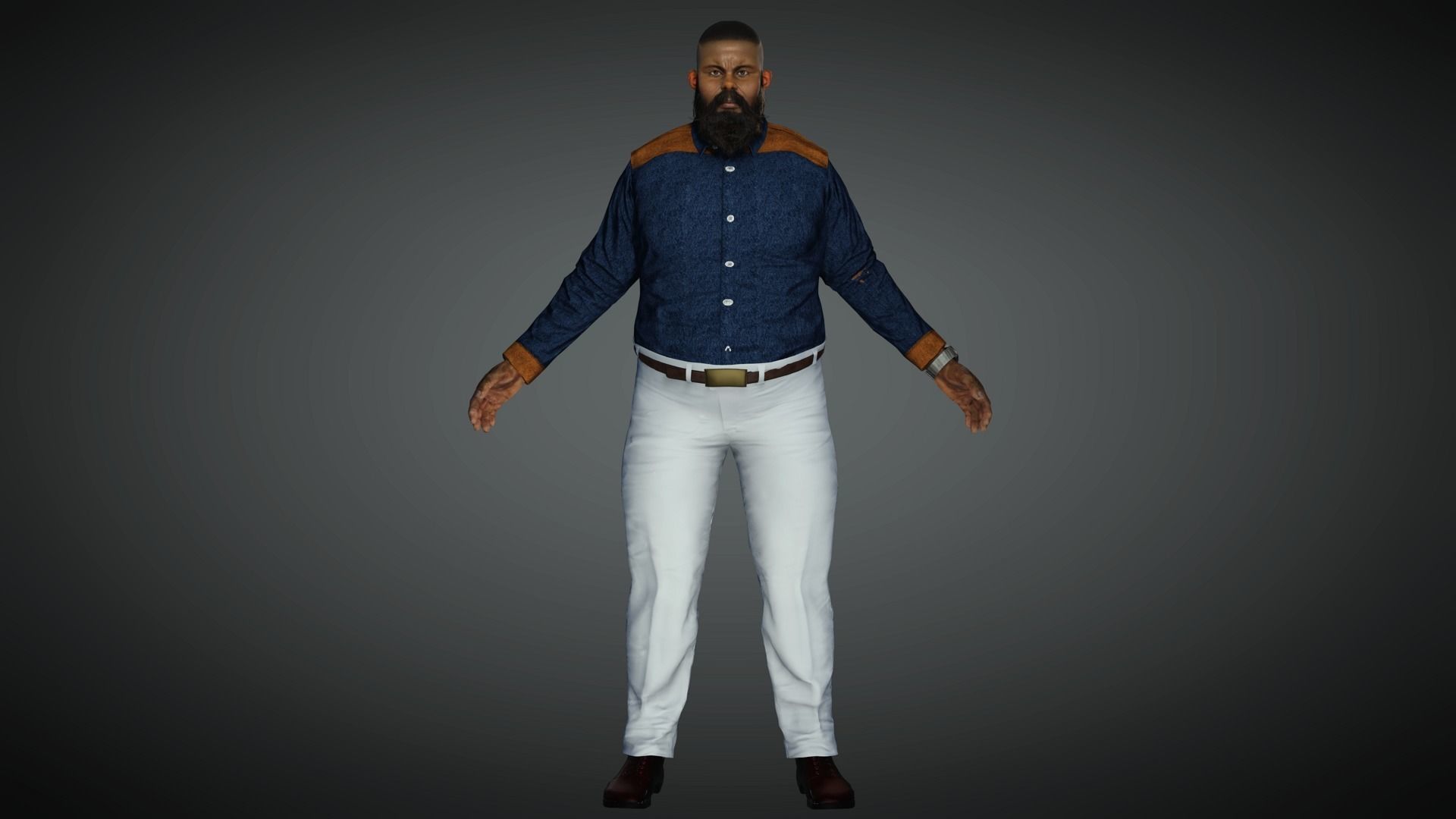 AAA Realistic Male Character 11 Low-poly 3D model_4