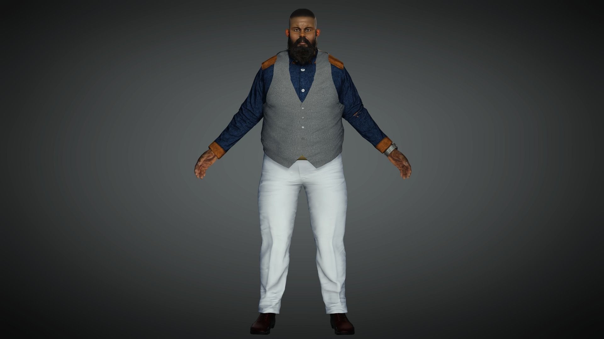 AAA Realistic Male Character 11 Low-poly 3D model_3