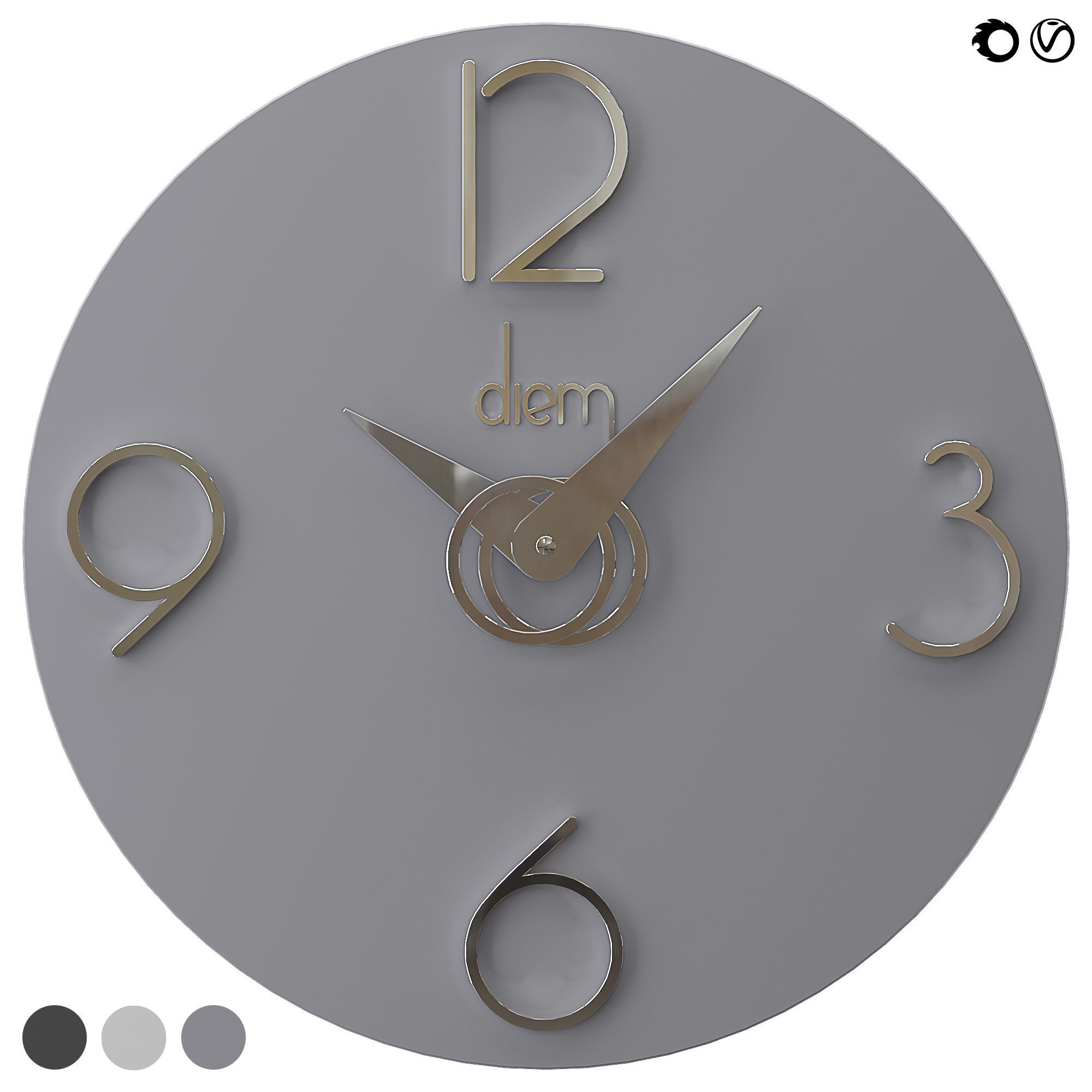Diem clock 3D model_1