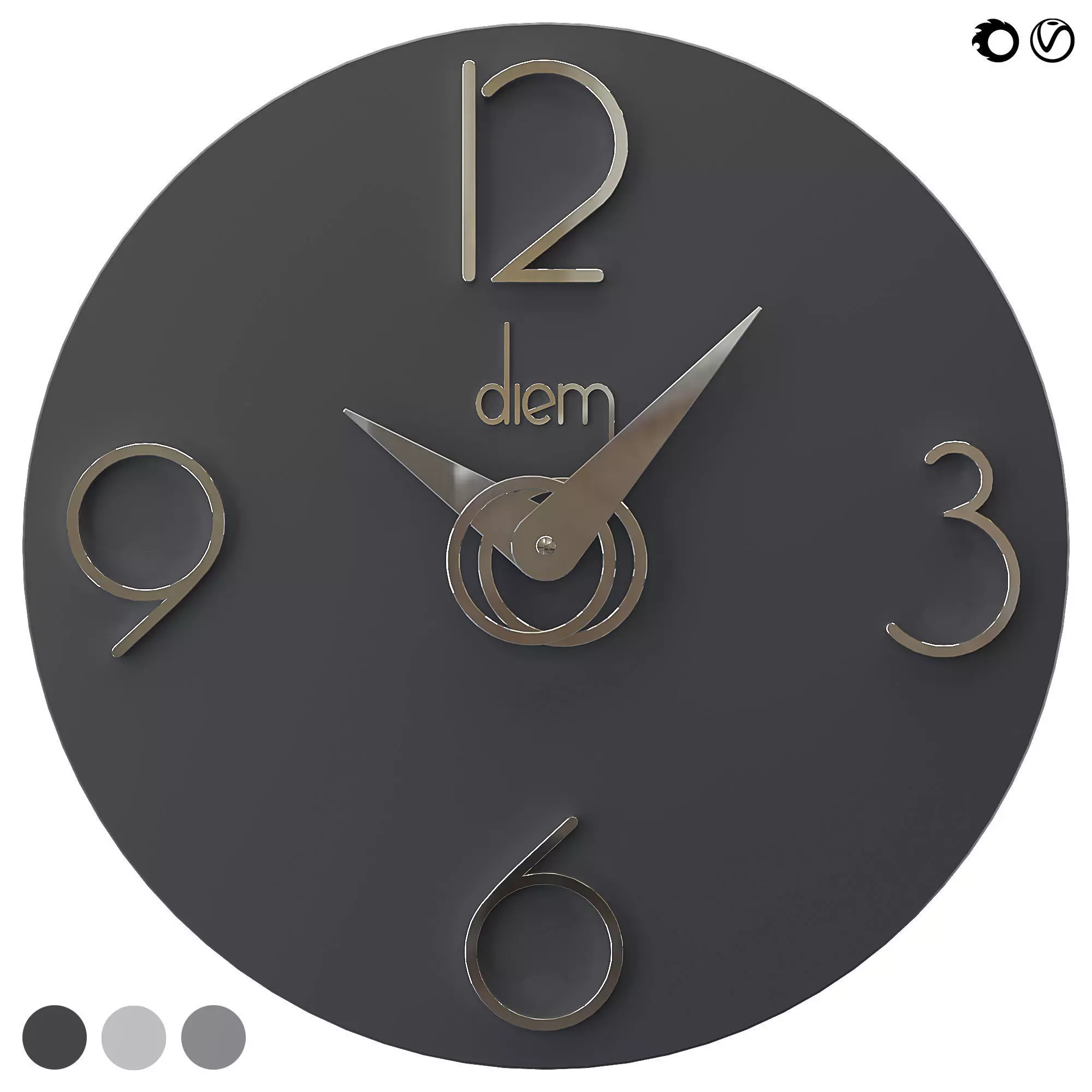 Diem clock 3D model_0