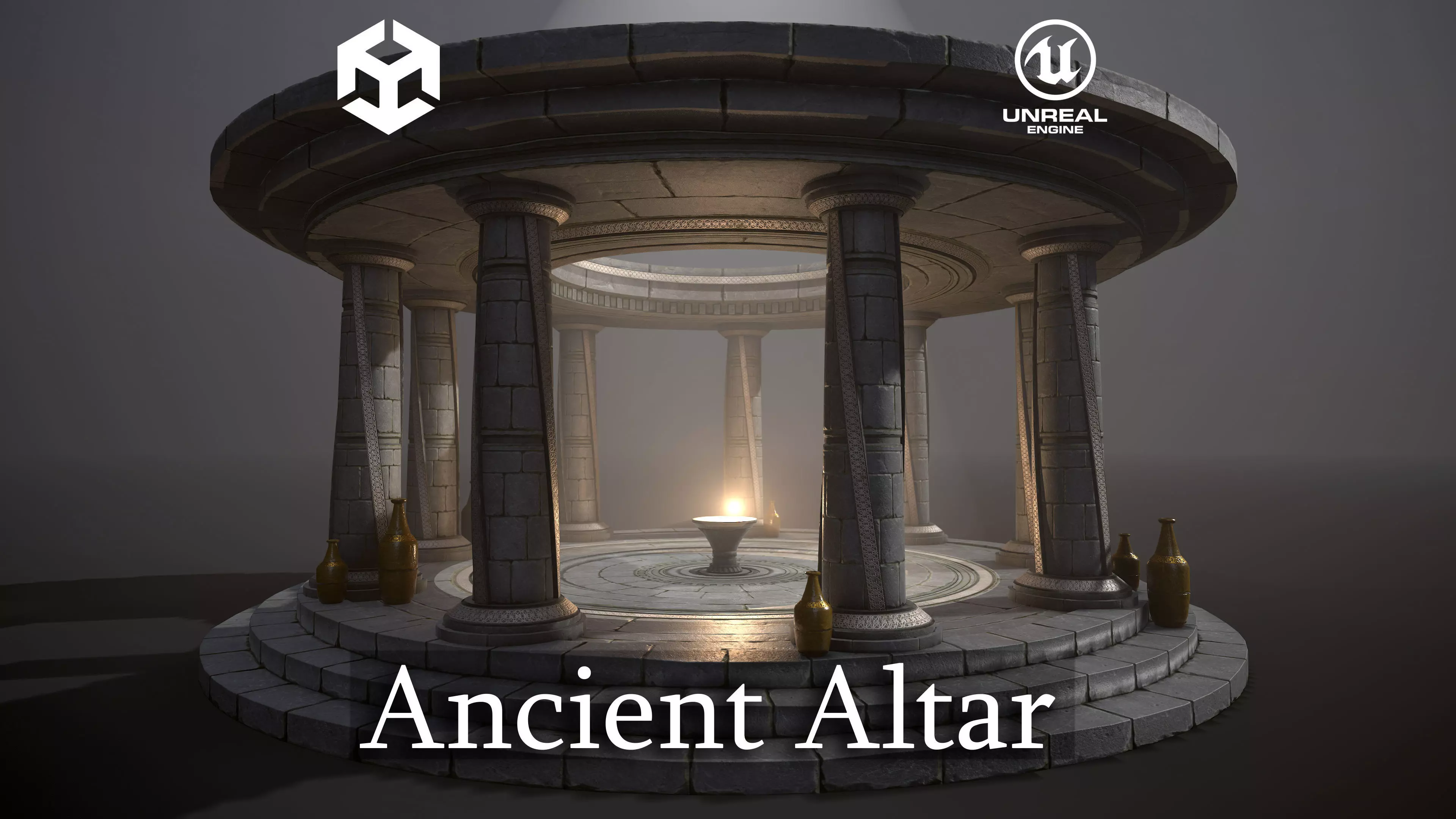 Ancient Altar Game Ready 4k Low-poly 3D model