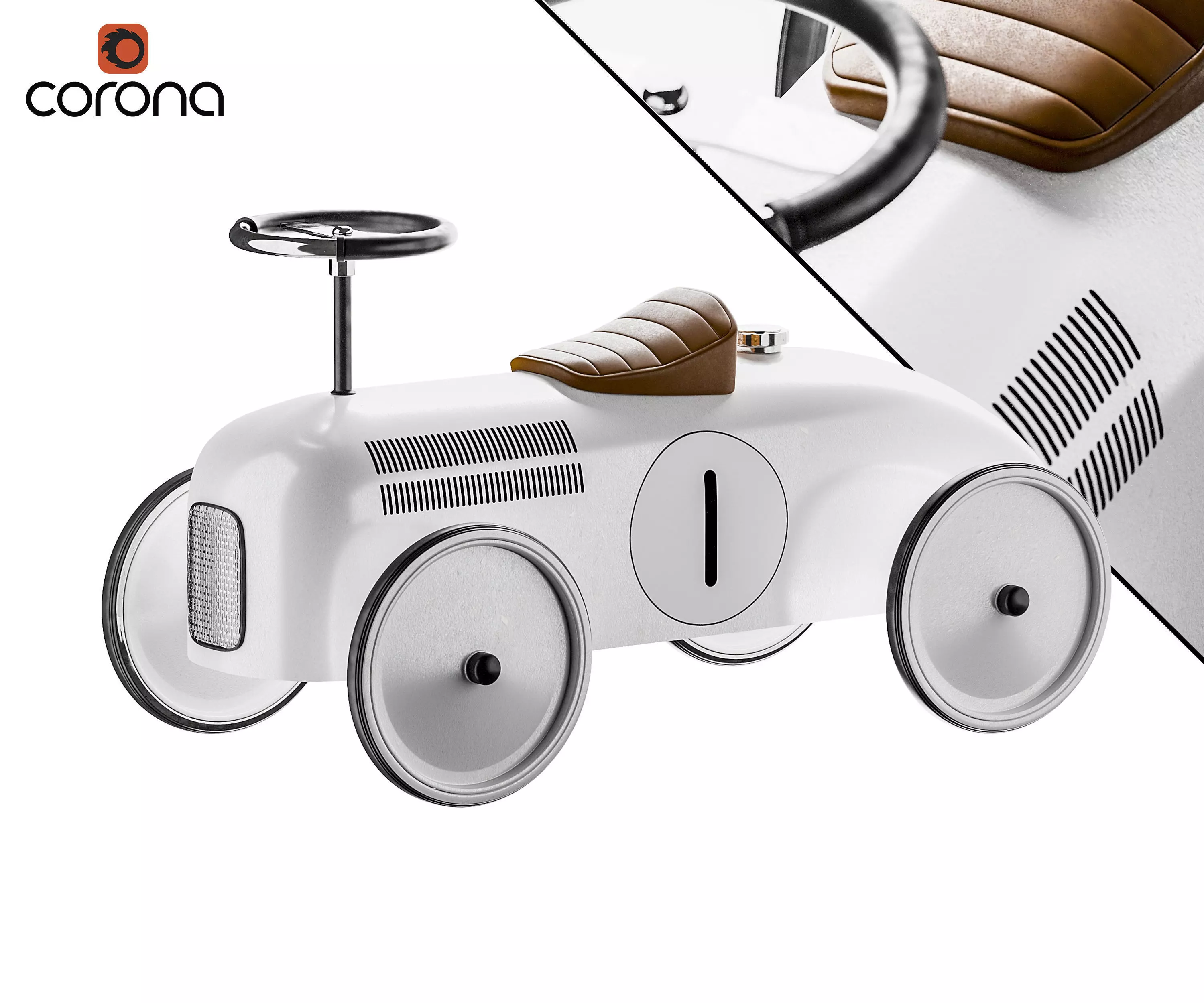 Retro toy car 3D model