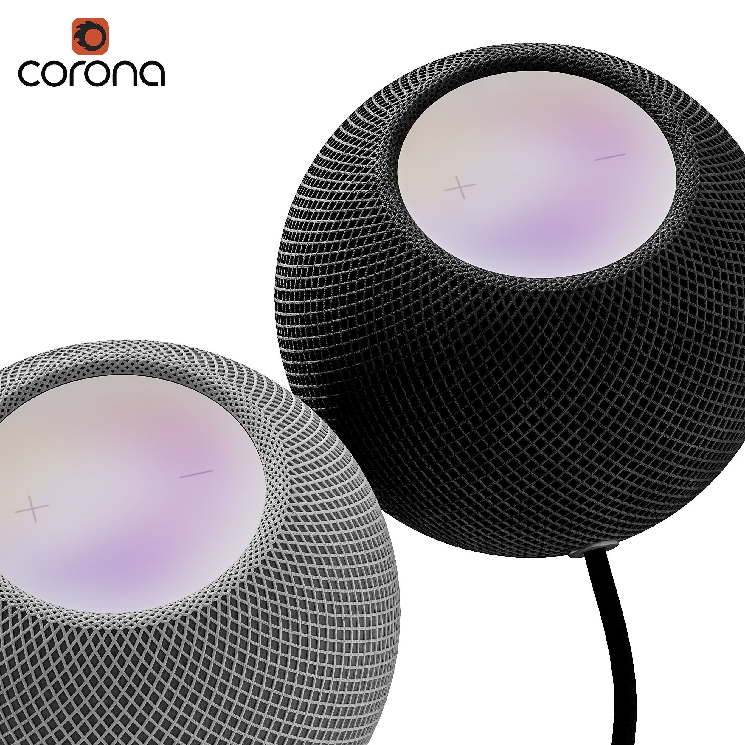 Small modern smart speaker 3D model_1