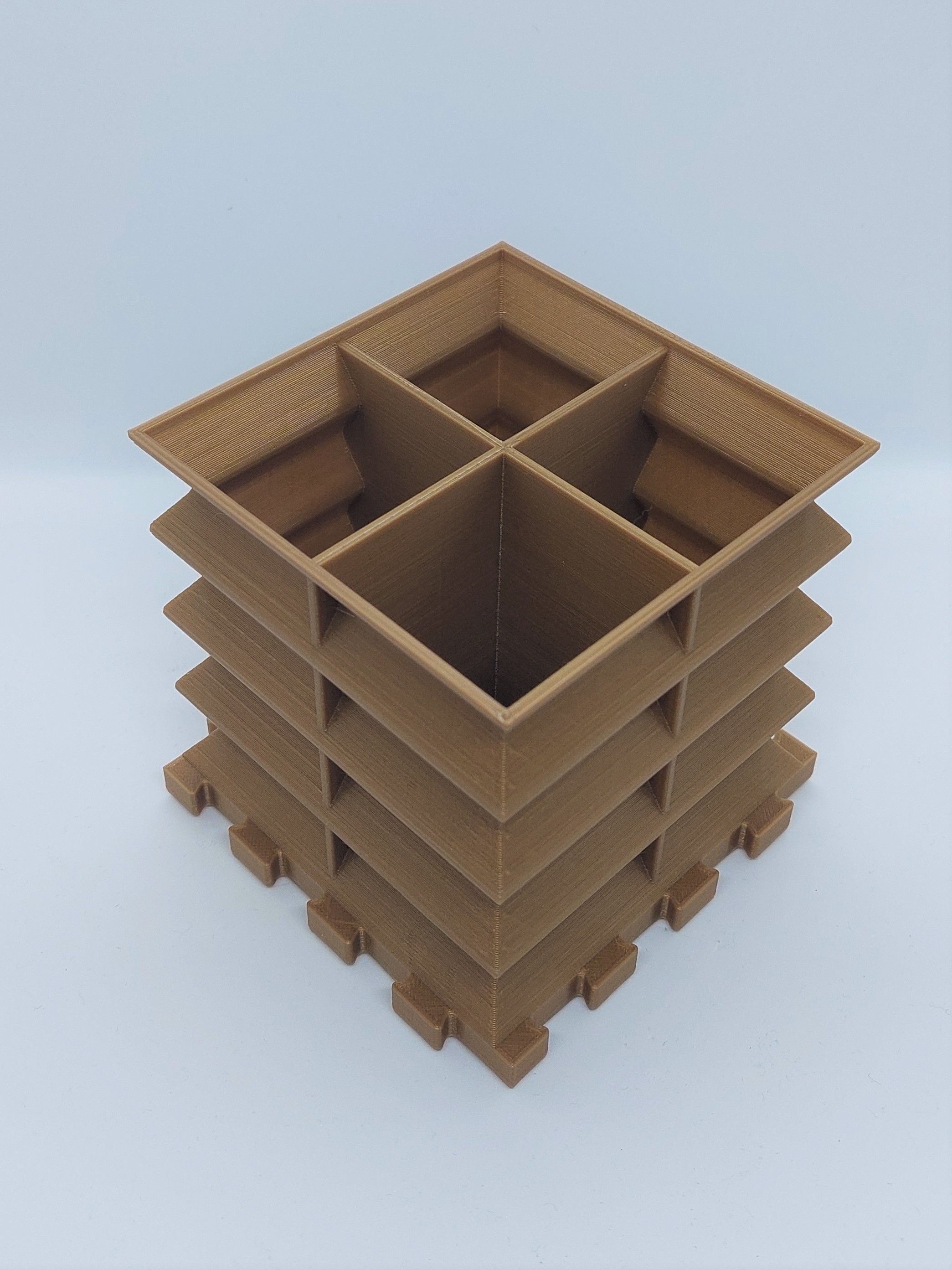 Pen holder Puzzle 3D print model_3