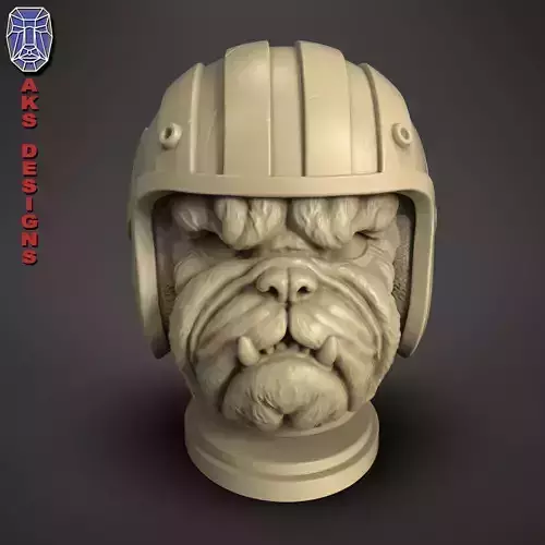 Bulldog Biker version 1 Penstand cum flowerpot 3D print model