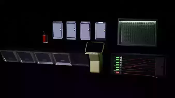 Space Station Items and low poly option