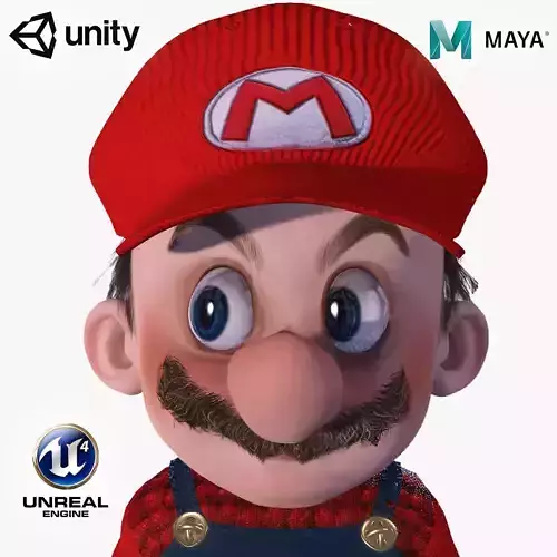 Mario High quality character full Rigged and Animated 