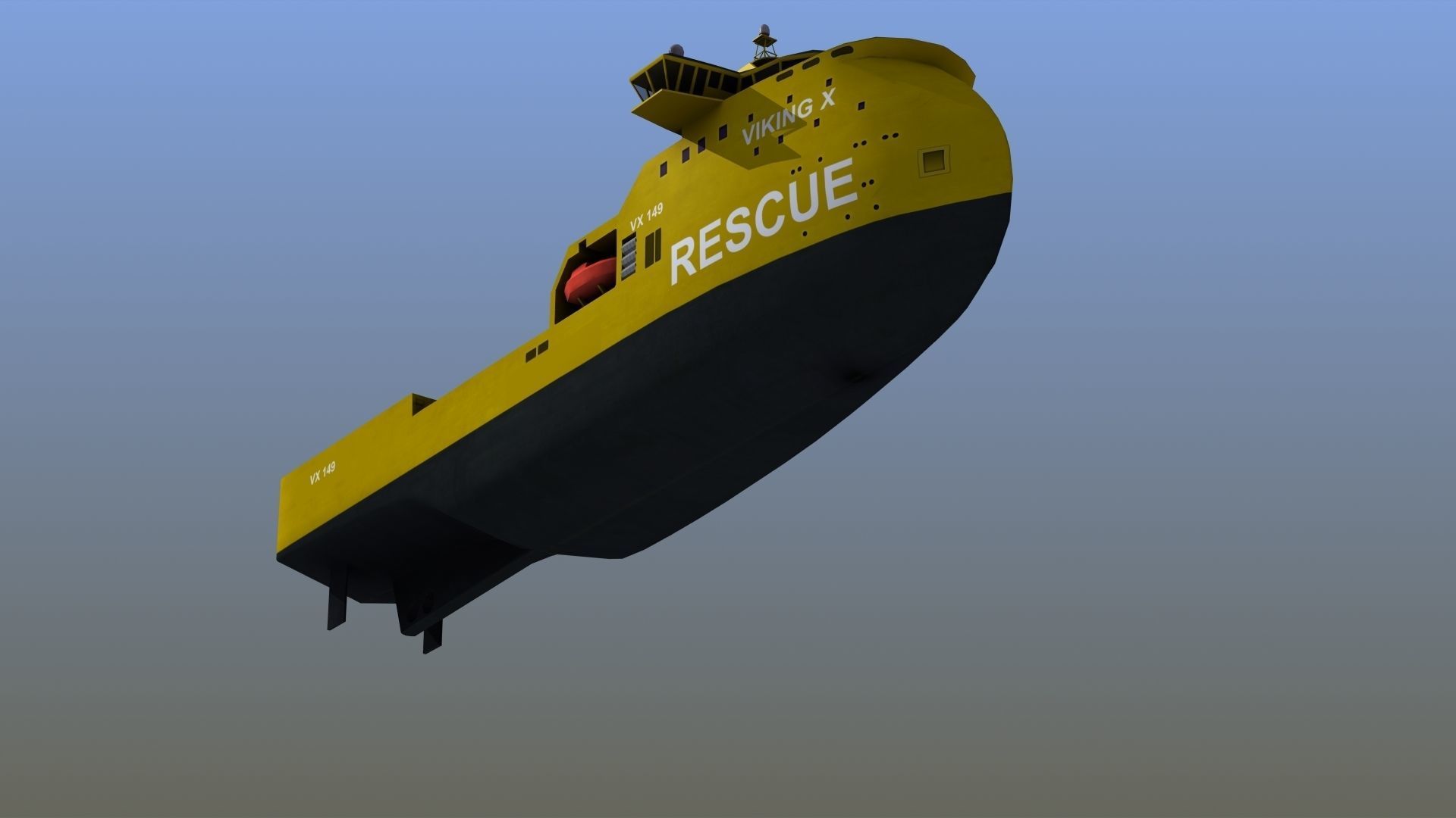 X-Bow Rescue Ship Low-poly 3D model_17