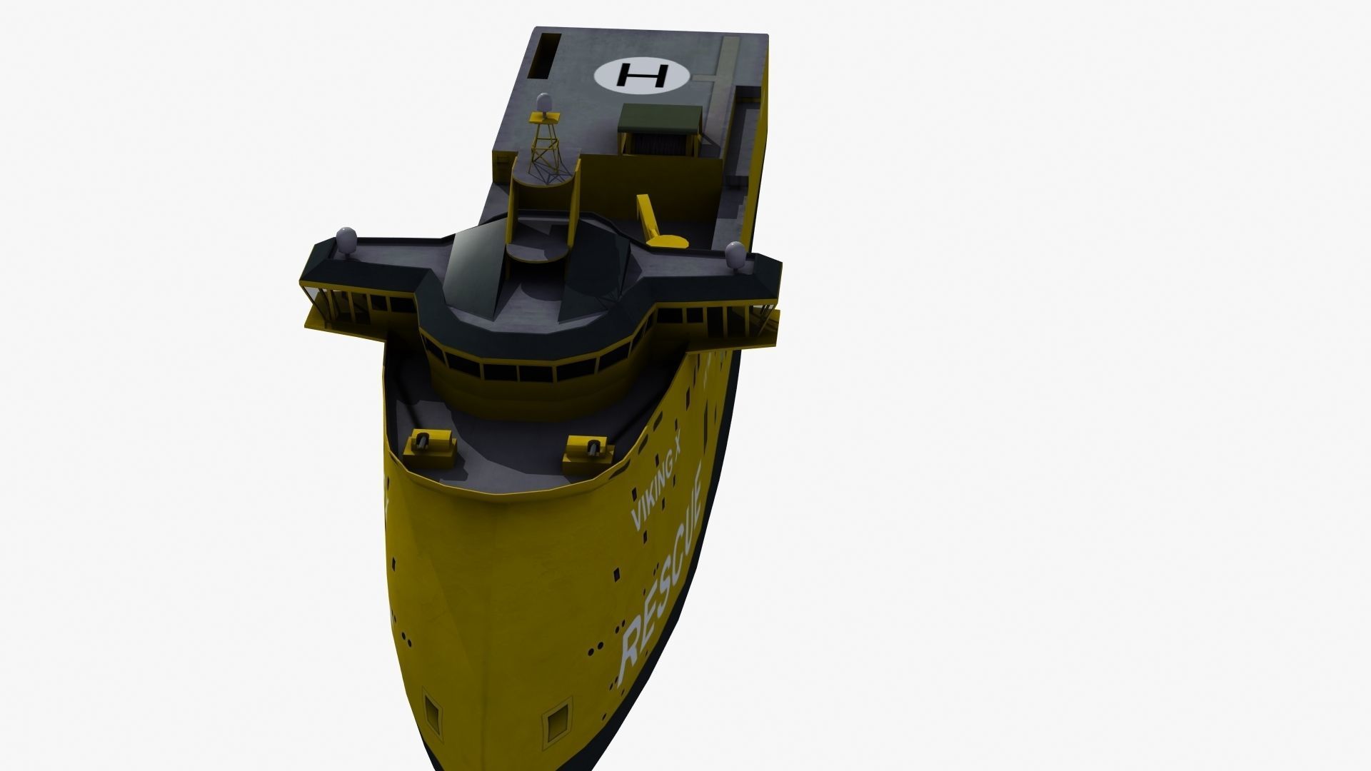 X-Bow Rescue Ship Low-poly 3D model_21