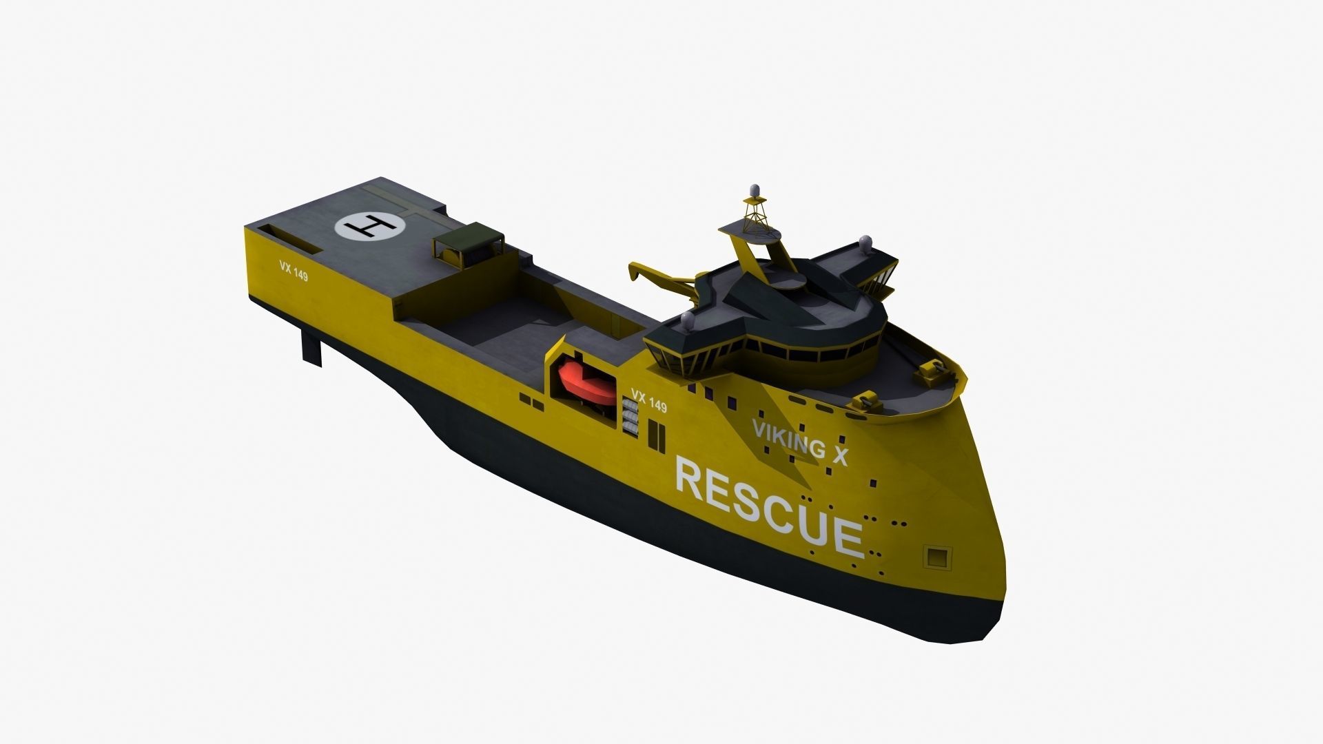 X-Bow Rescue Ship Low-poly 3D model_20