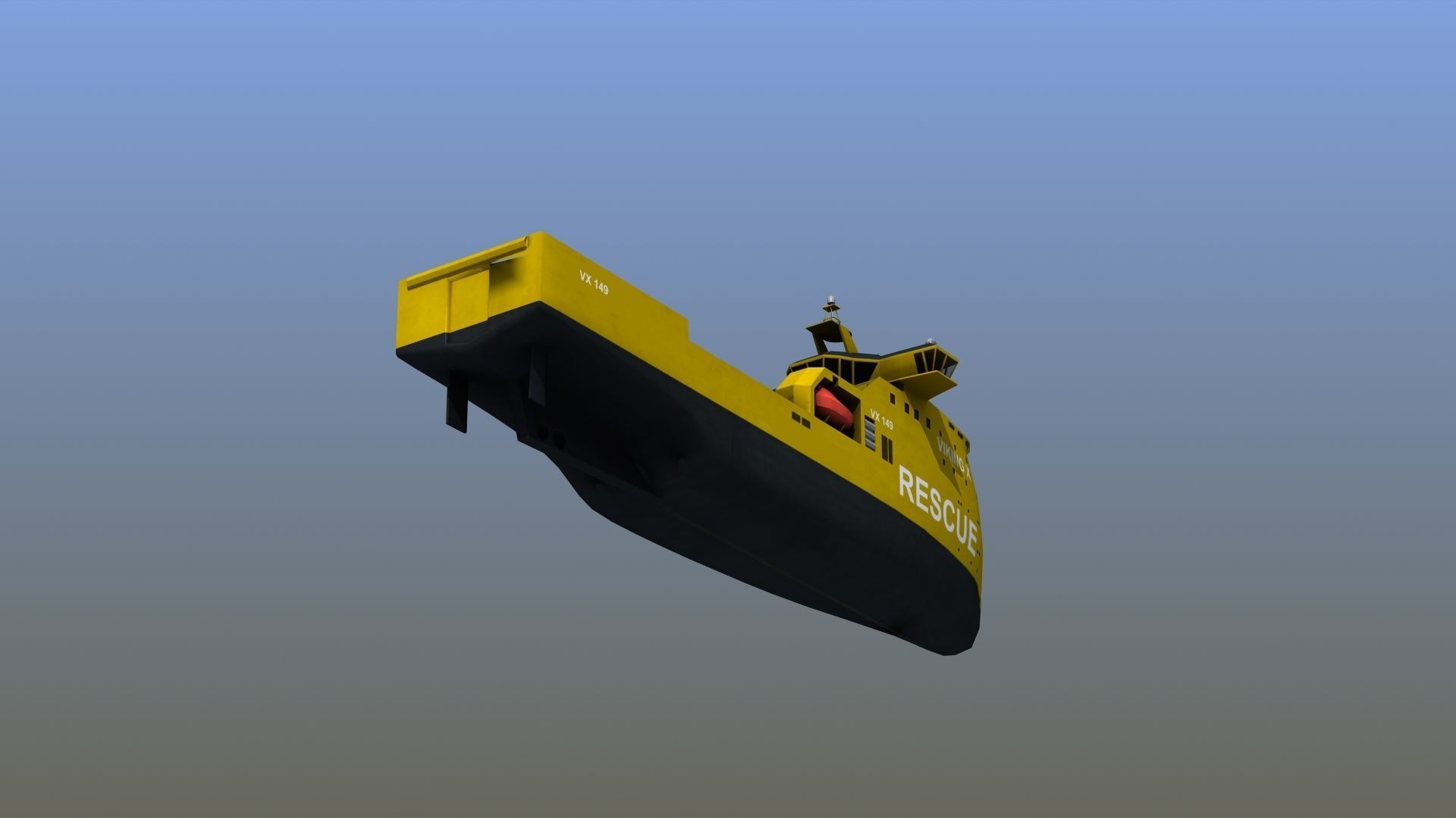 X-Bow Rescue Ship Low-poly 3D model_6