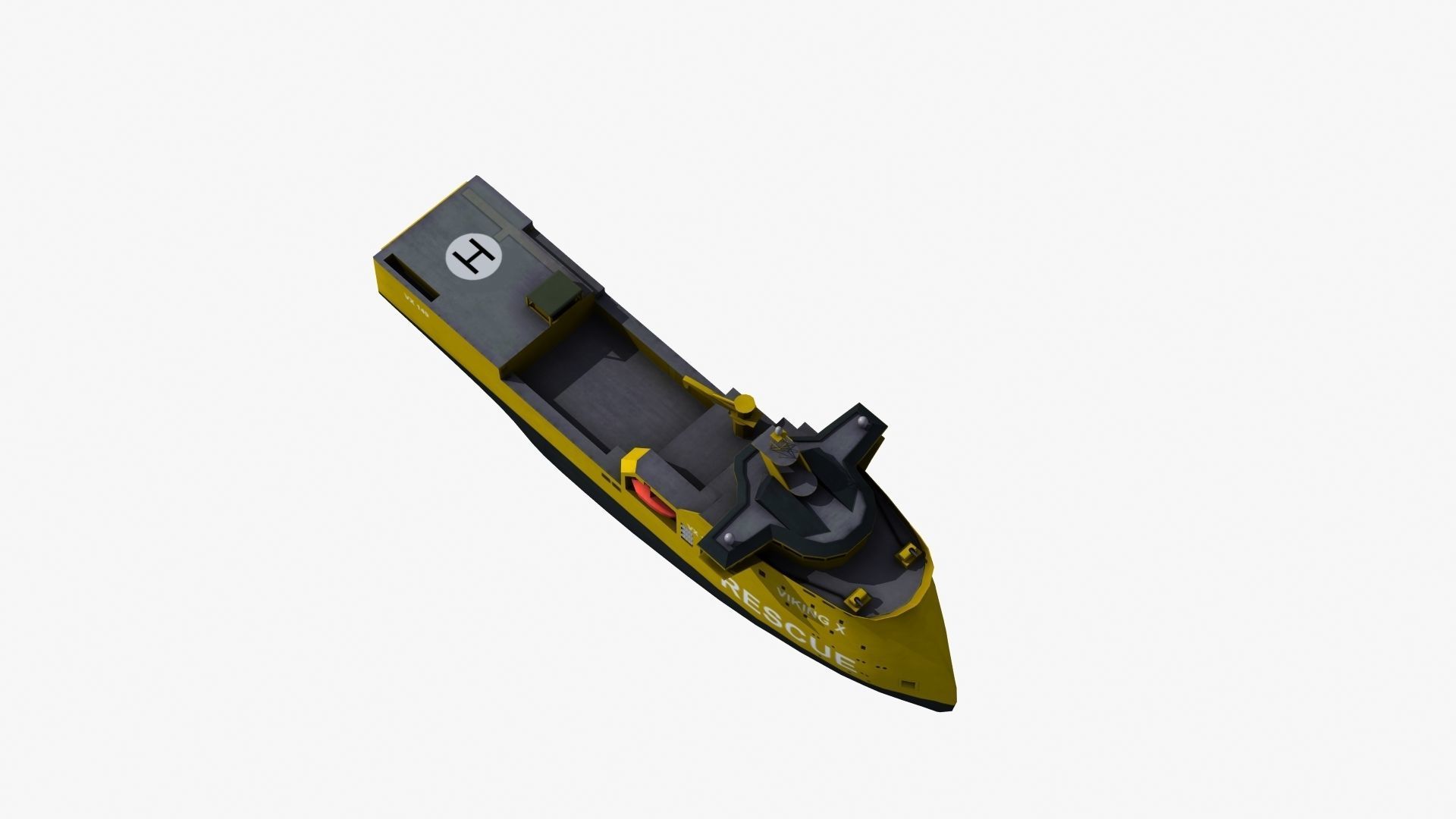 X-Bow Rescue Ship Low-poly 3D model_39